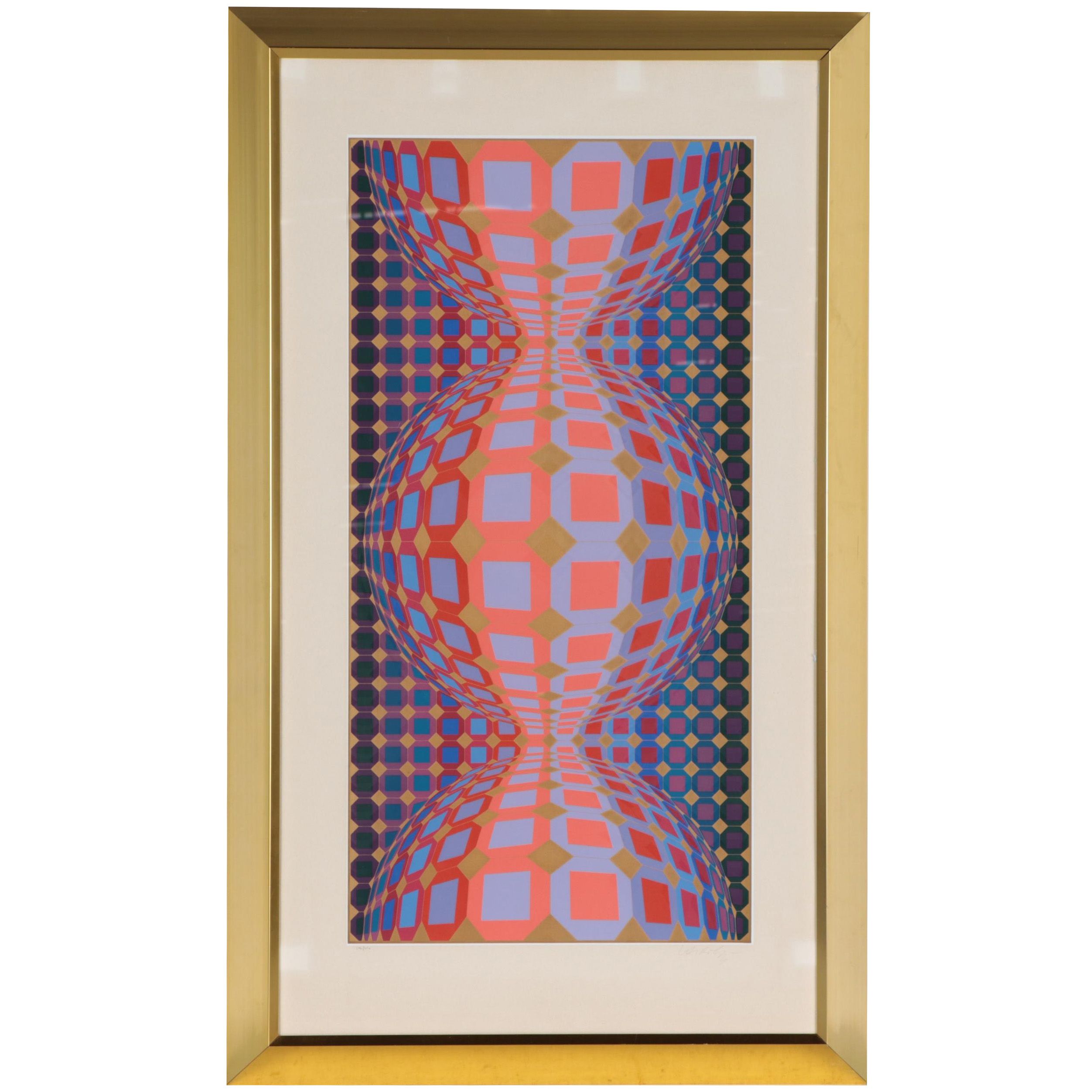 Victor Vasarely Op Art Serigraph "Kabba III"