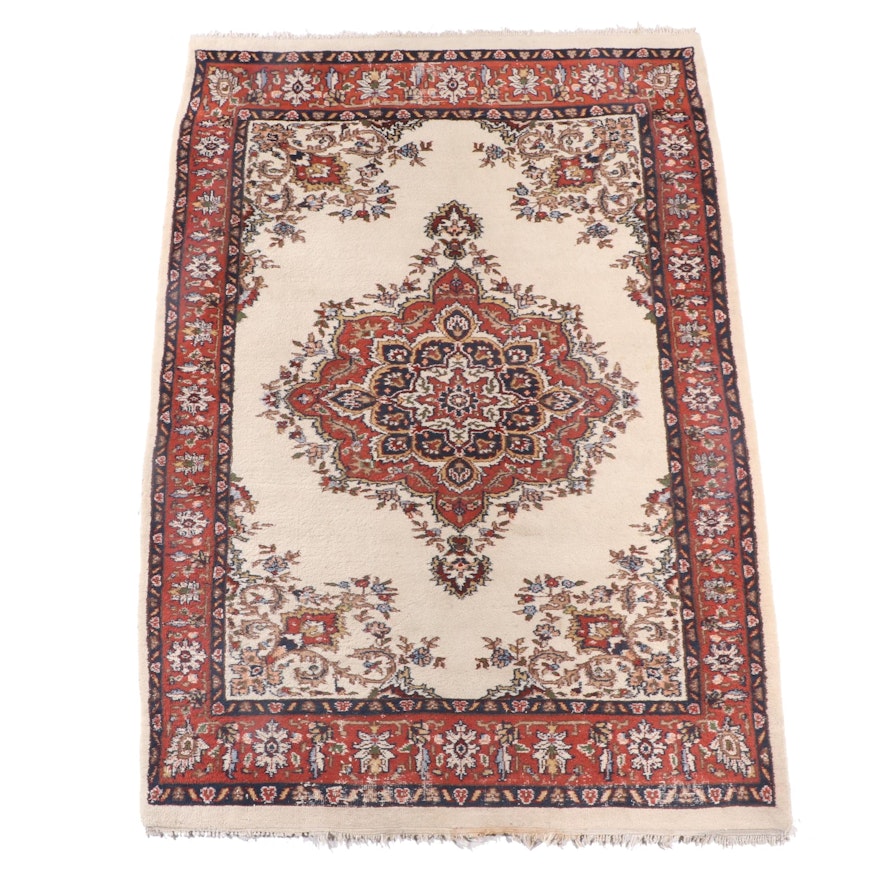 5'11 x 8'11 Hand-Knotted Persian Kerman Area Rug