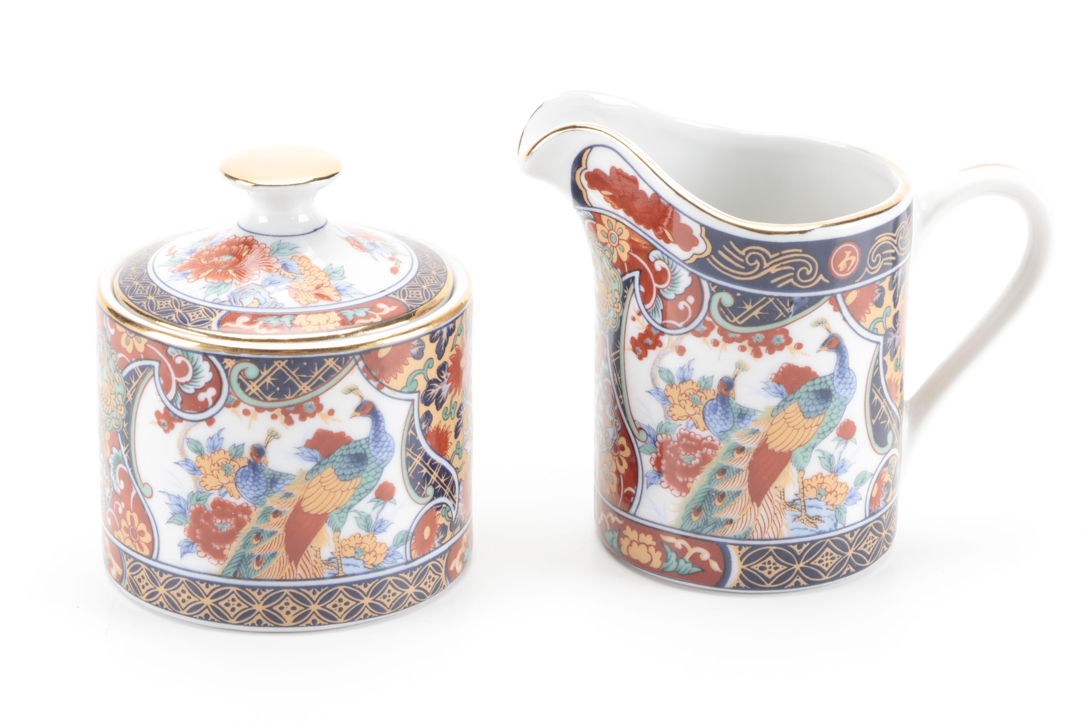 Japanese Miyako Imari Ware Plates and Other Demitasse Set