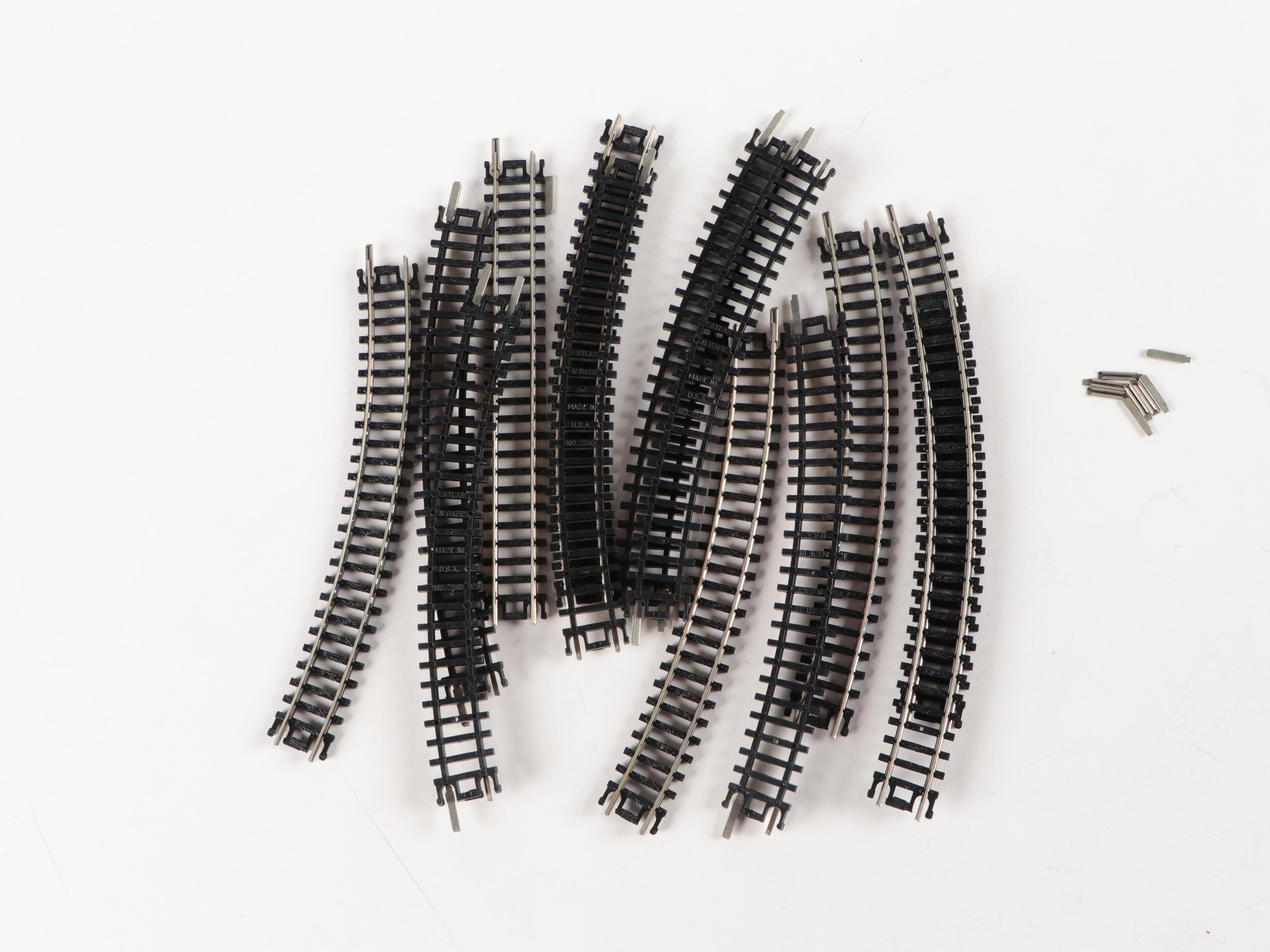 Atlas N Gauge Electric Train with Transformer, Freight Cars, Locomotive, Track