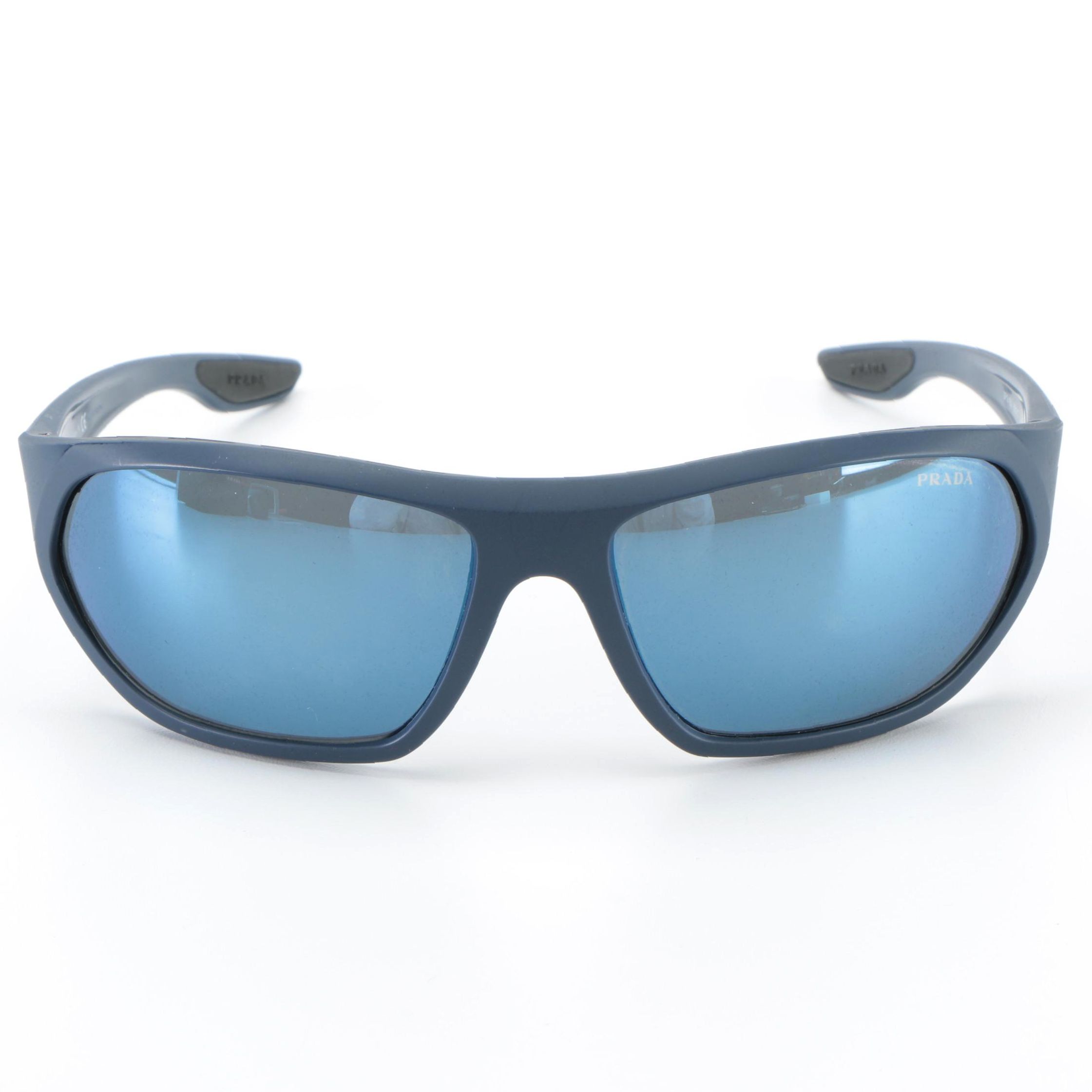 Prada Linea Rossa SPS 18U Blue Wrap Sunglasses with Case