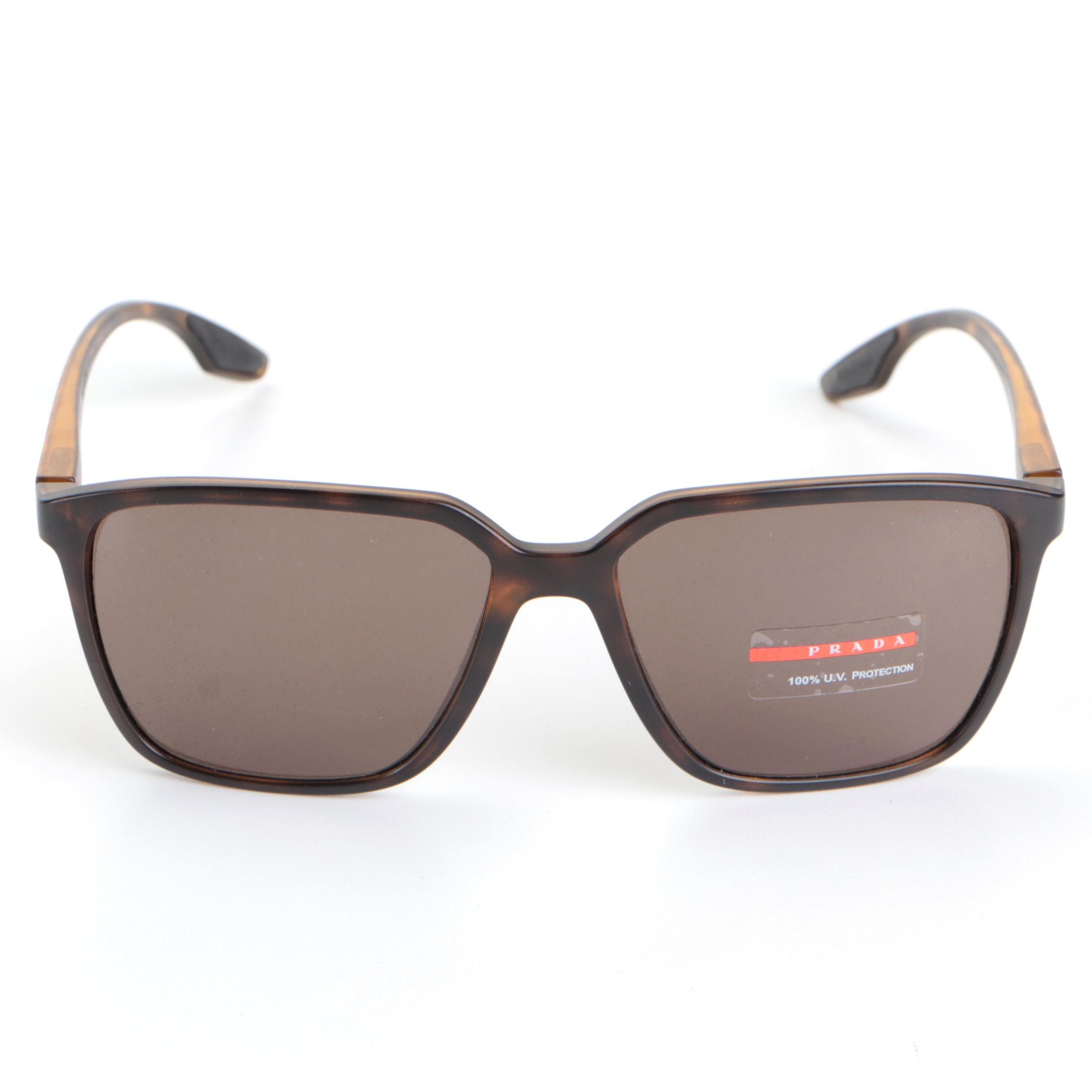 Prada Linea Rossa SPS06V Brown Havana Frame Sunglasses with Box and Case