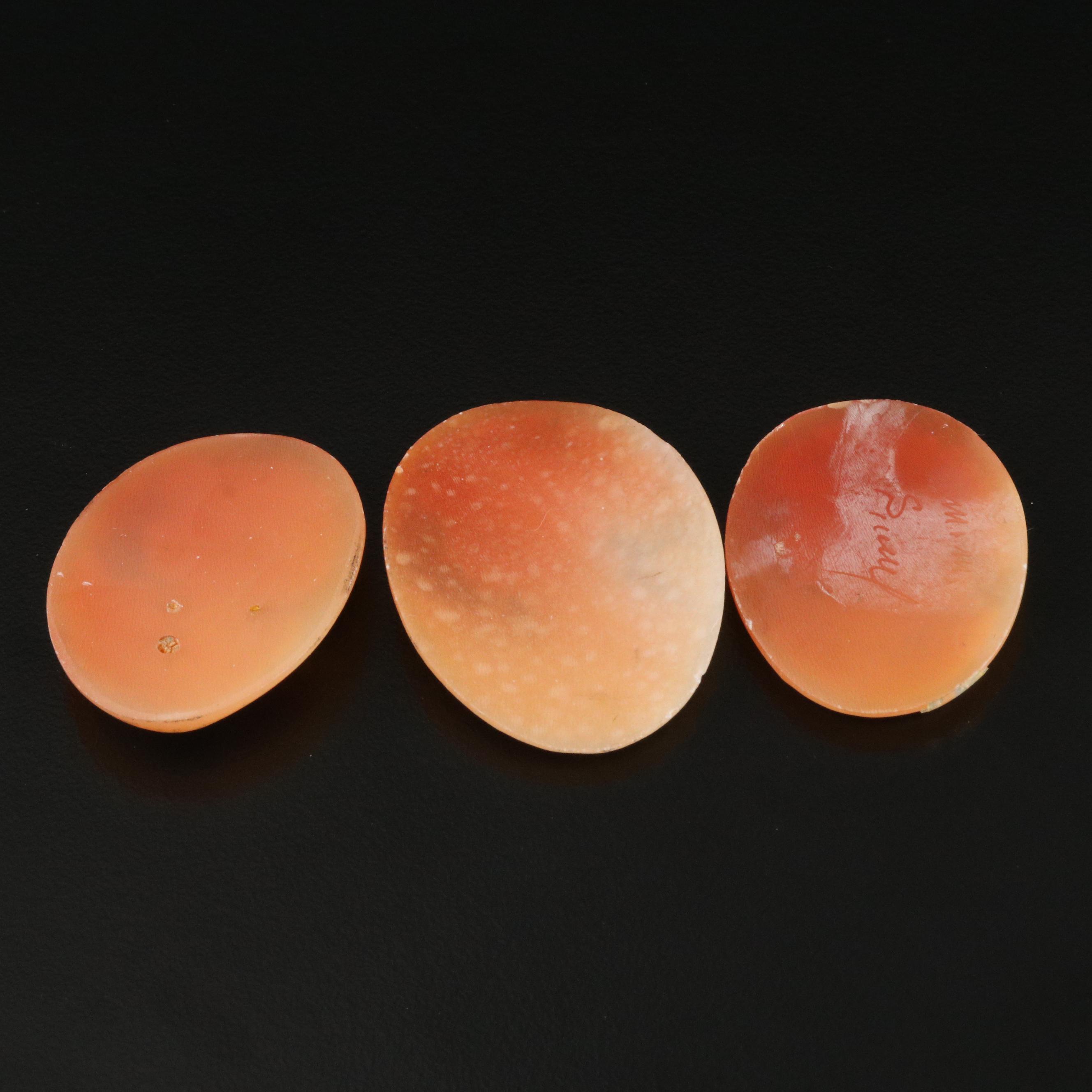 Loose Shell Cameos Including 14K Gold Diamond Habillé