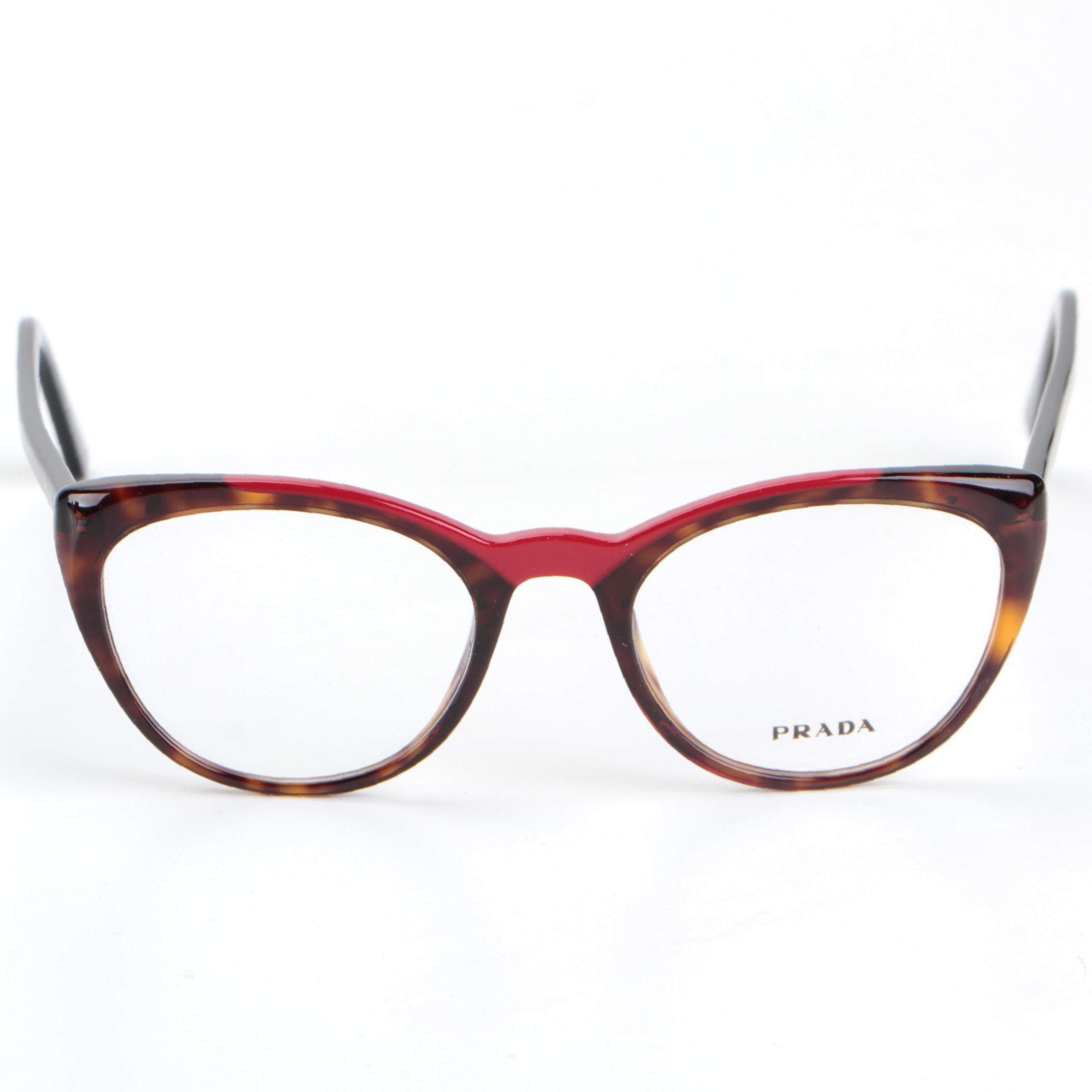 Prada VPR07V Eyeglasses in Havana Red with Case and Box
