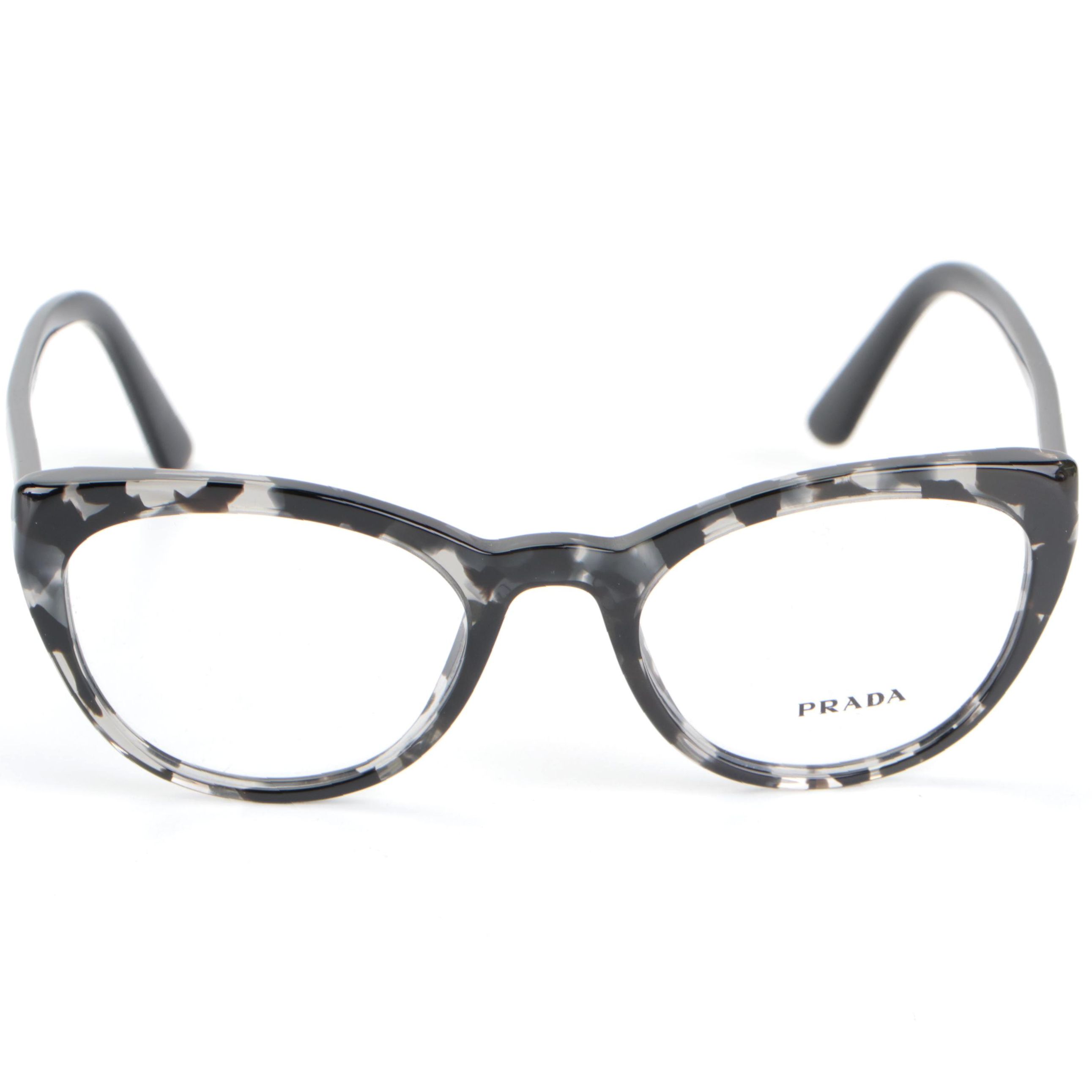 Prada VPR07V Eyeglasses in Grey/Black Havana with Case and Box