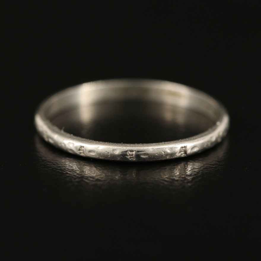 Vintage Platinum Patterned Band