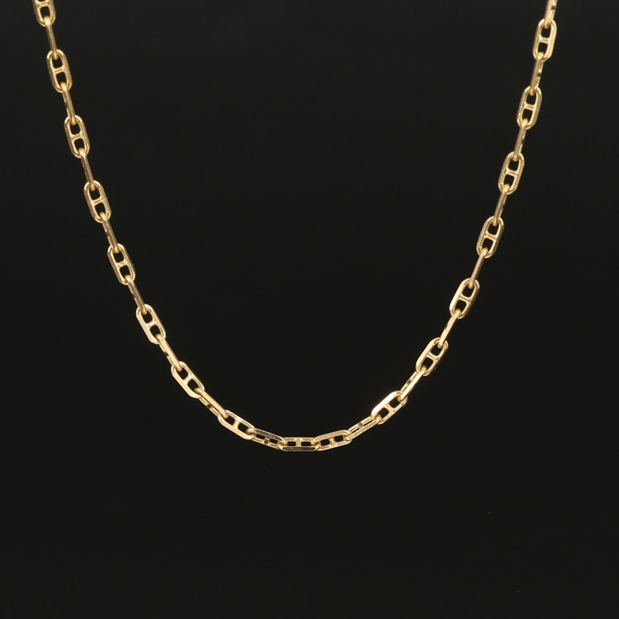 Italian 14K Mariner Chain Necklace