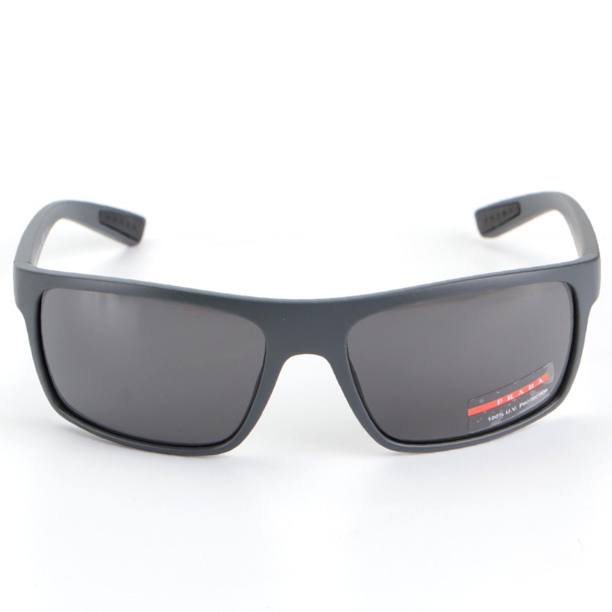 Prada Linea Rossa SPS 11U Browline Sunglasses with Slip Case and Box