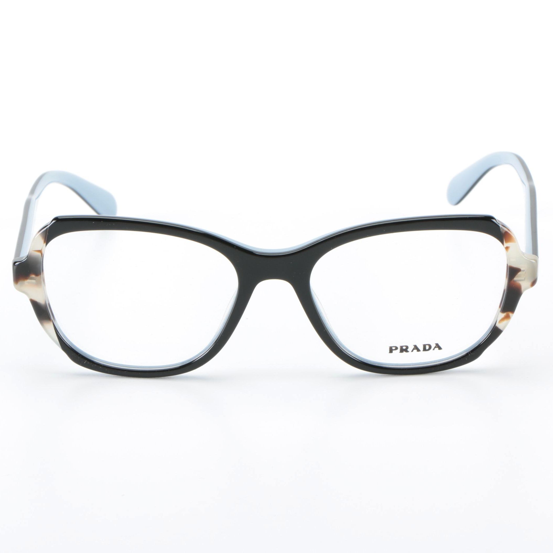 Prada VRP 03V Rounded Rectangular Eyeglasses with Case and Box