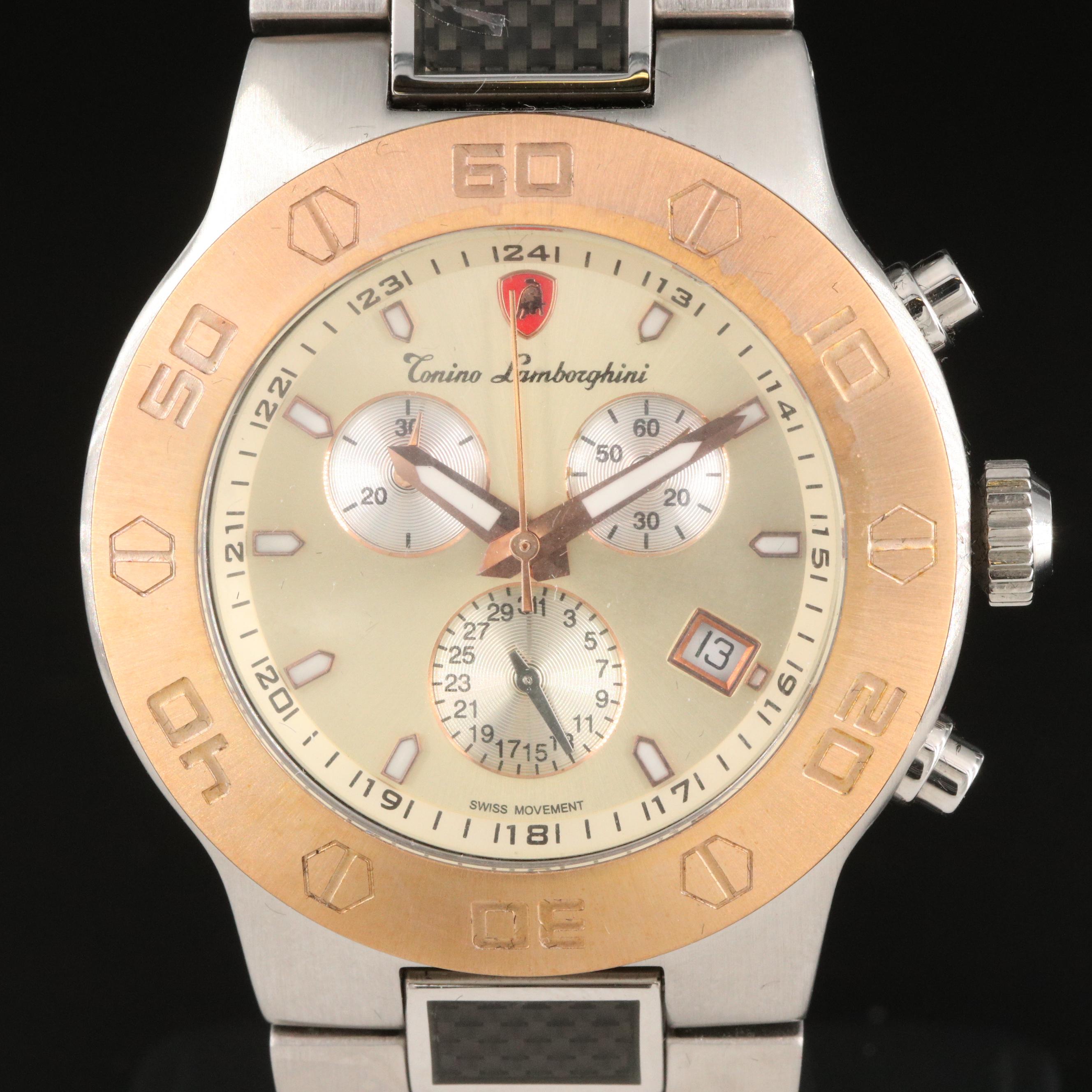 Tonino Lamborghini Chronograph Stainless Steel Watch