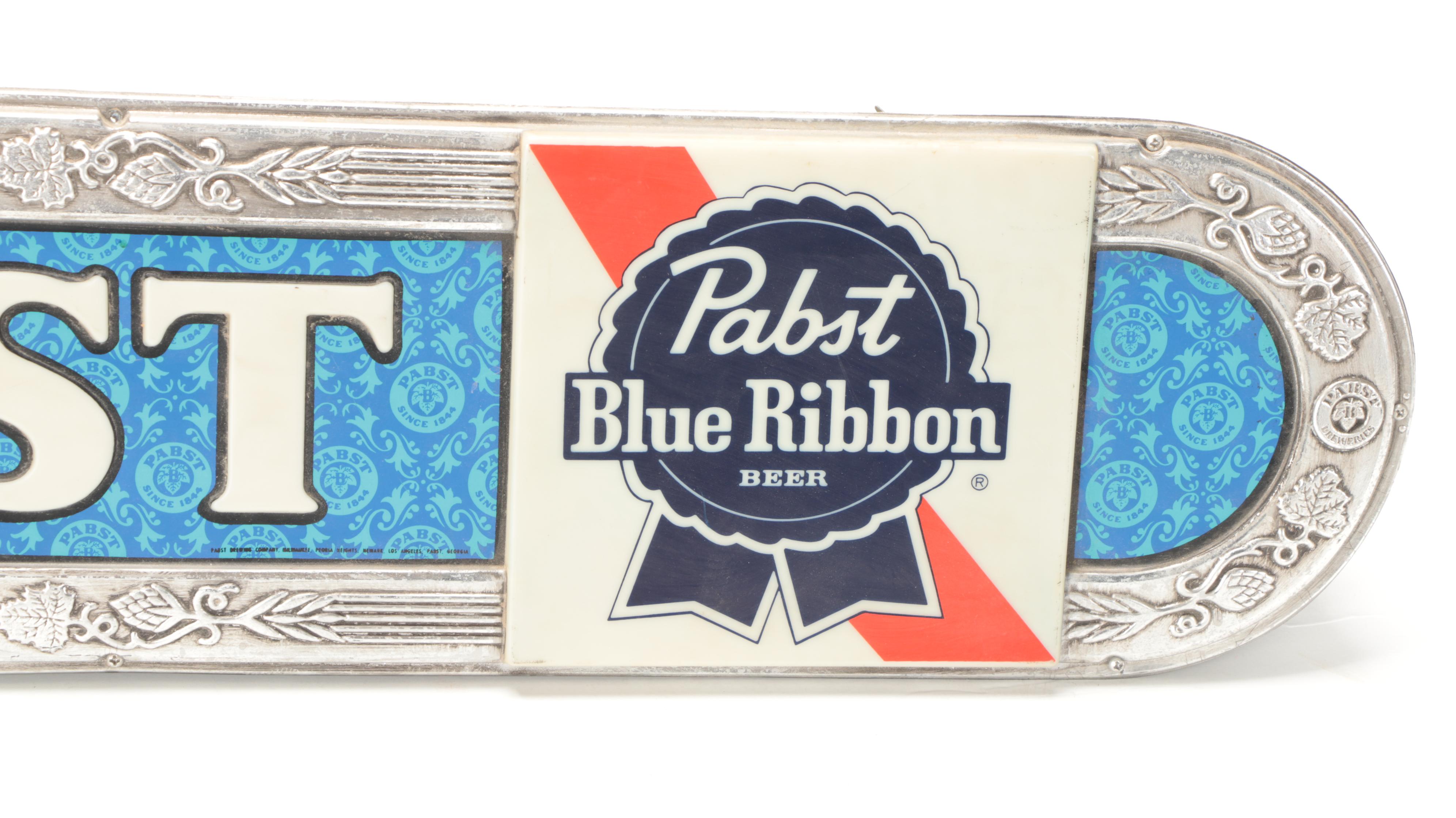 "Pabst Blue Ribbon" Lighted Hanging Sign