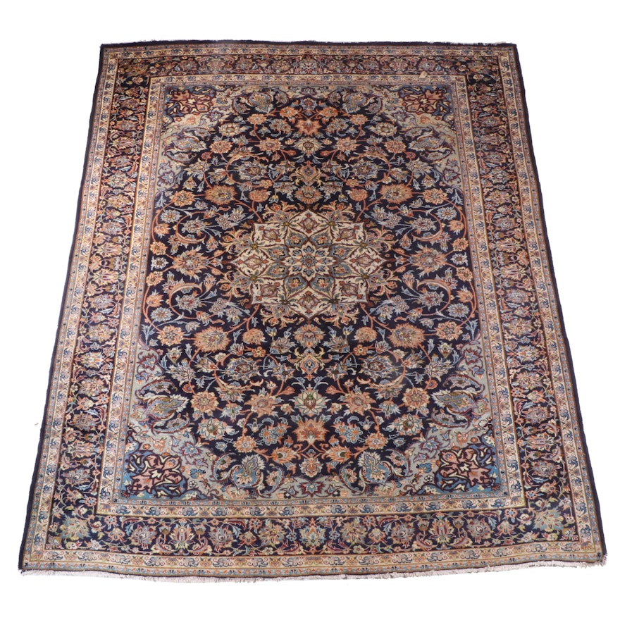 9'7 x 11'10 Hand-Knotted Persian Isfahan Room Sized Rug