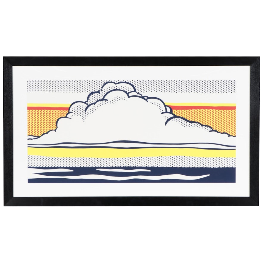 Pop Art Digital Print After Roy Lichtenstein "Cloud and Sea," 21st Century