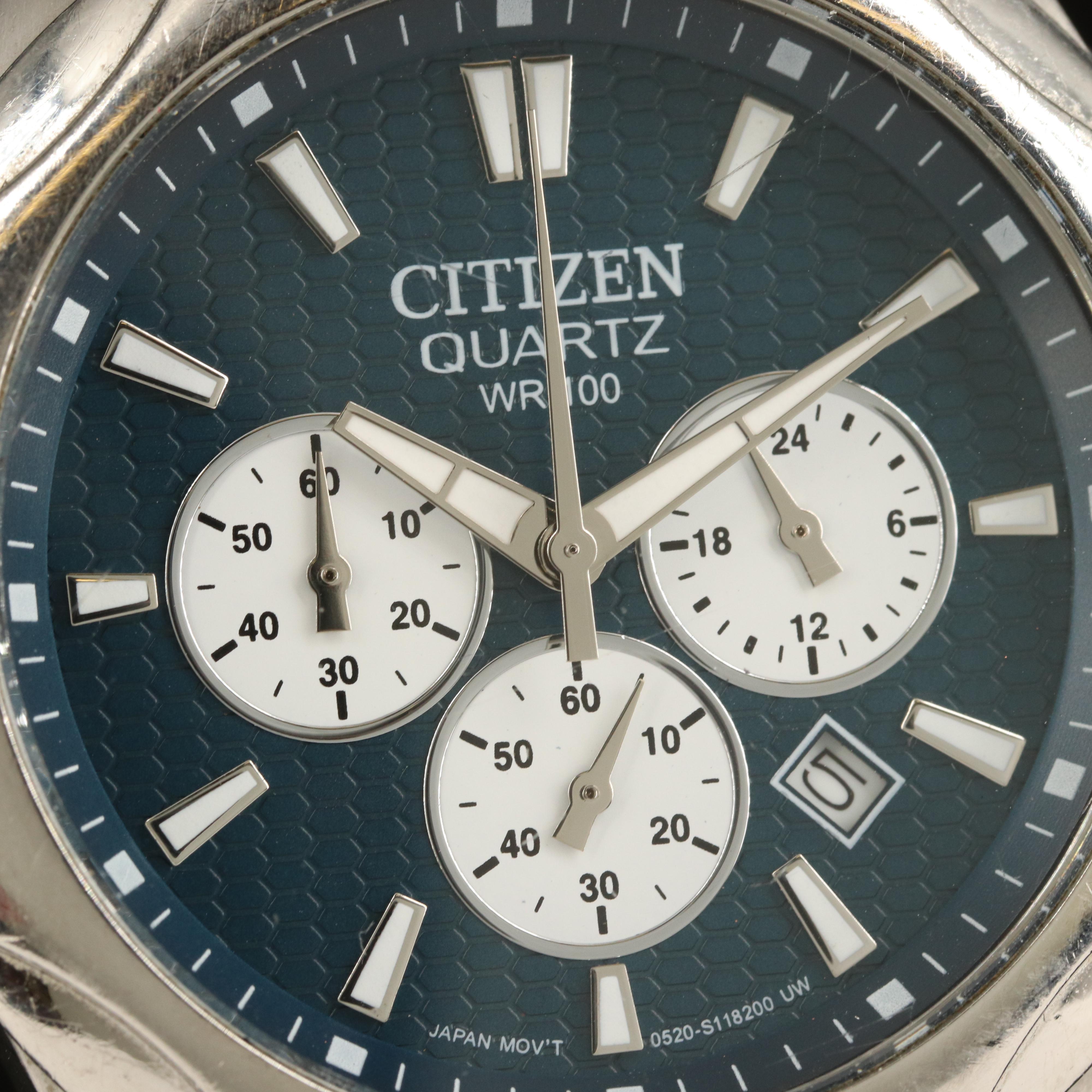 Citizen Quartz Chrono Stainless Steel Watch