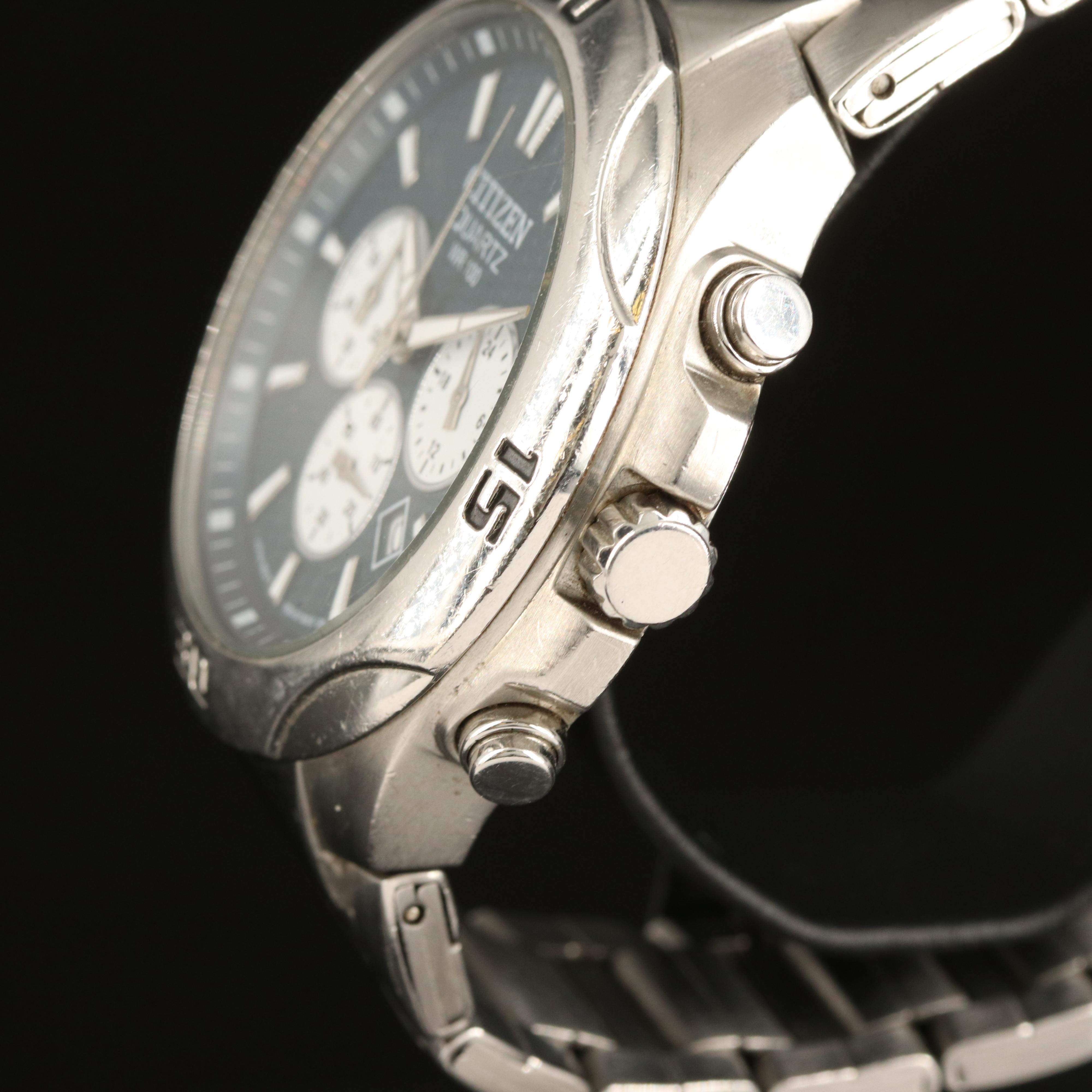 Citizen Quartz Chrono Stainless Steel Watch