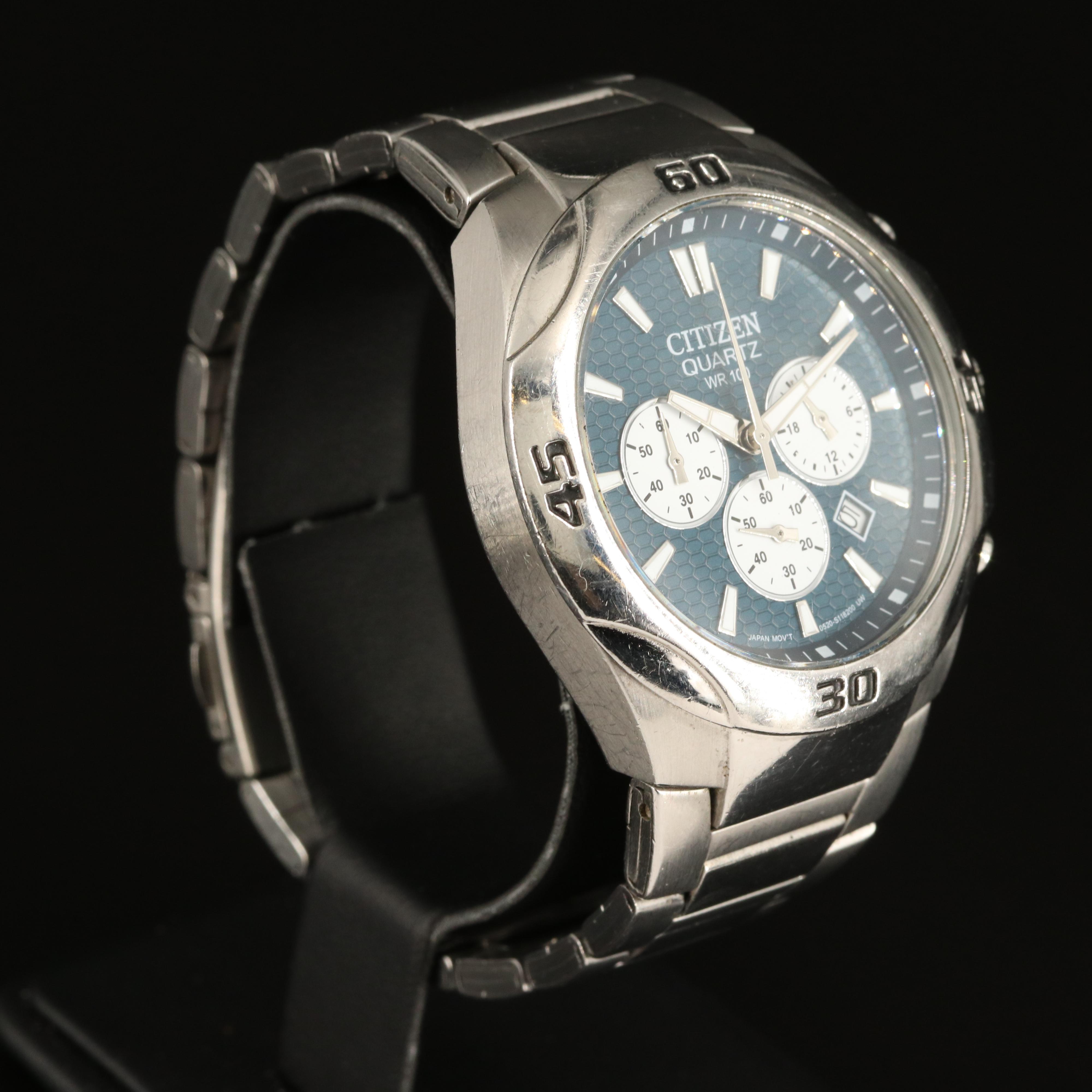 Citizen Quartz Chrono Stainless Steel Watch