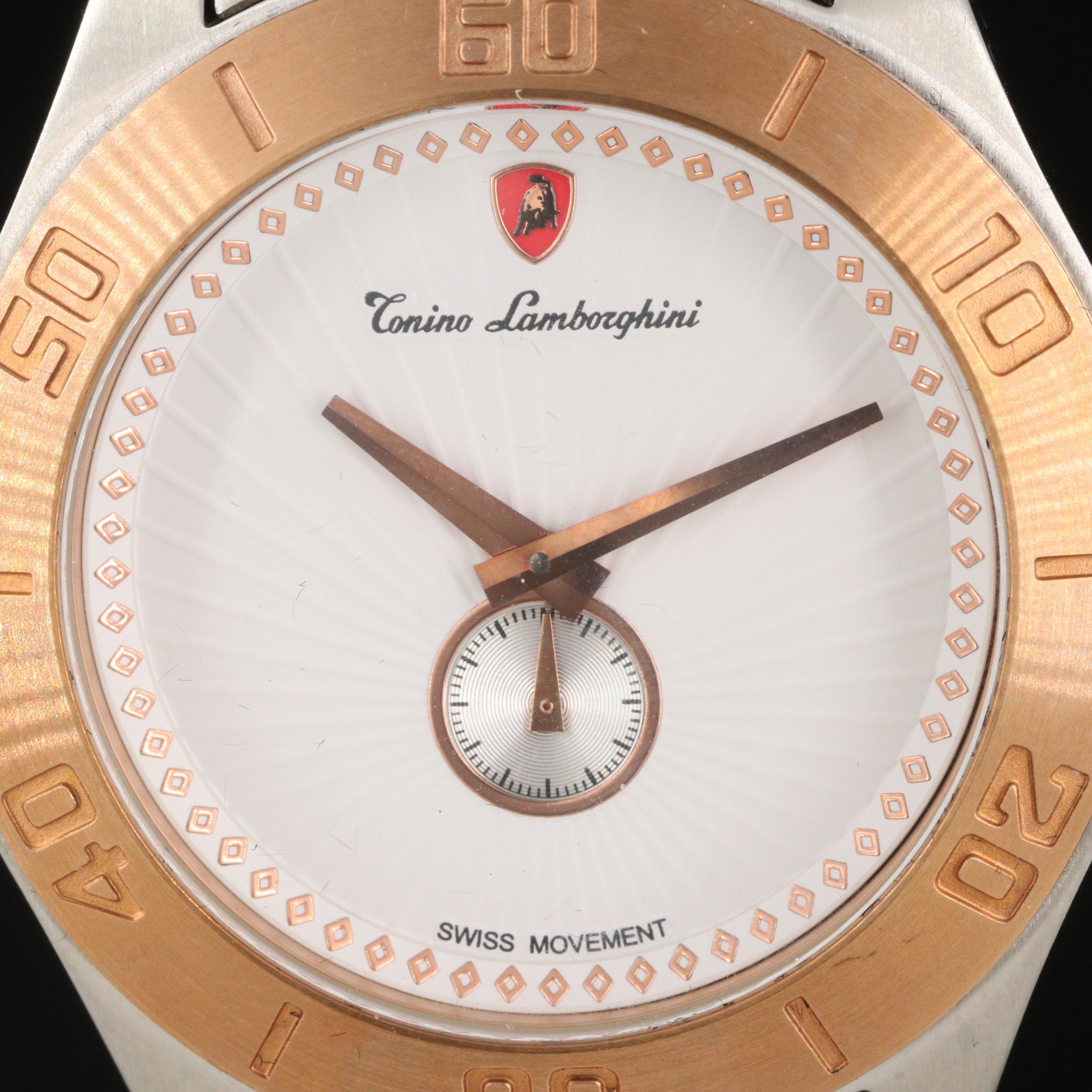 Tonino Lamborghini Stainless Steel Two Tone Quartz Watch