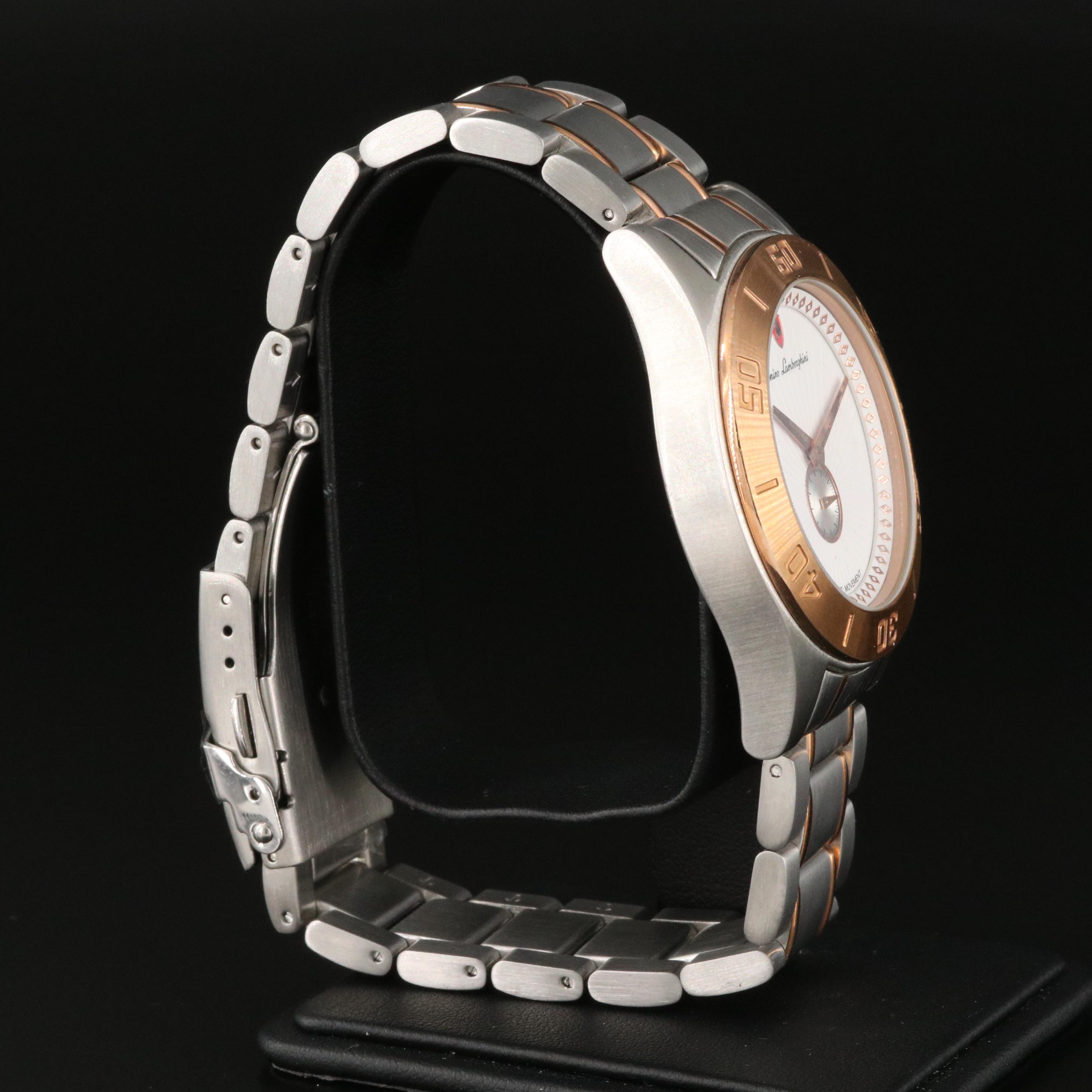 Tonino Lamborghini Stainless Steel Two Tone Quartz Watch