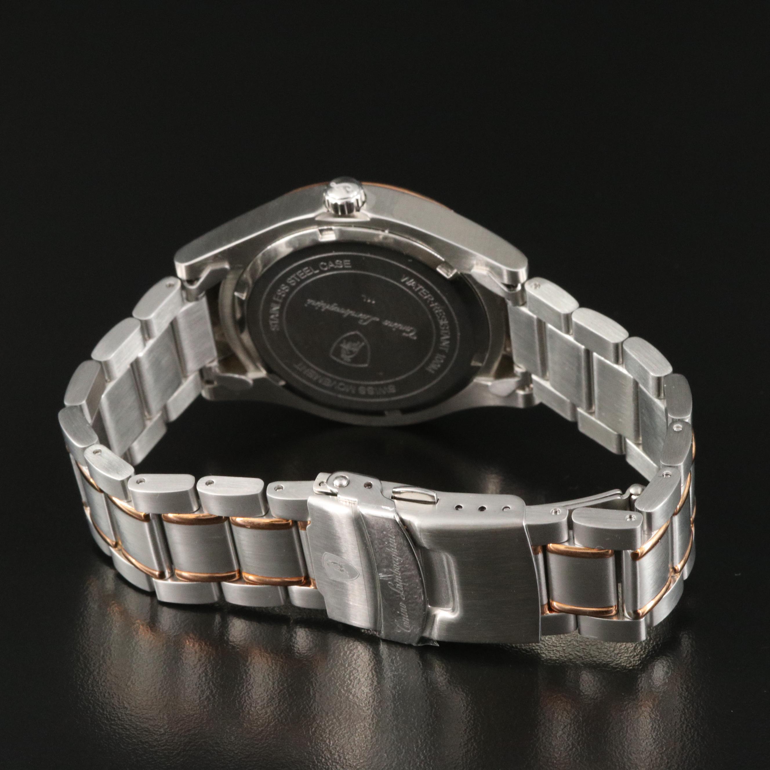 Tonino Lamborghini Stainless Steel Two Tone Quartz Watch
