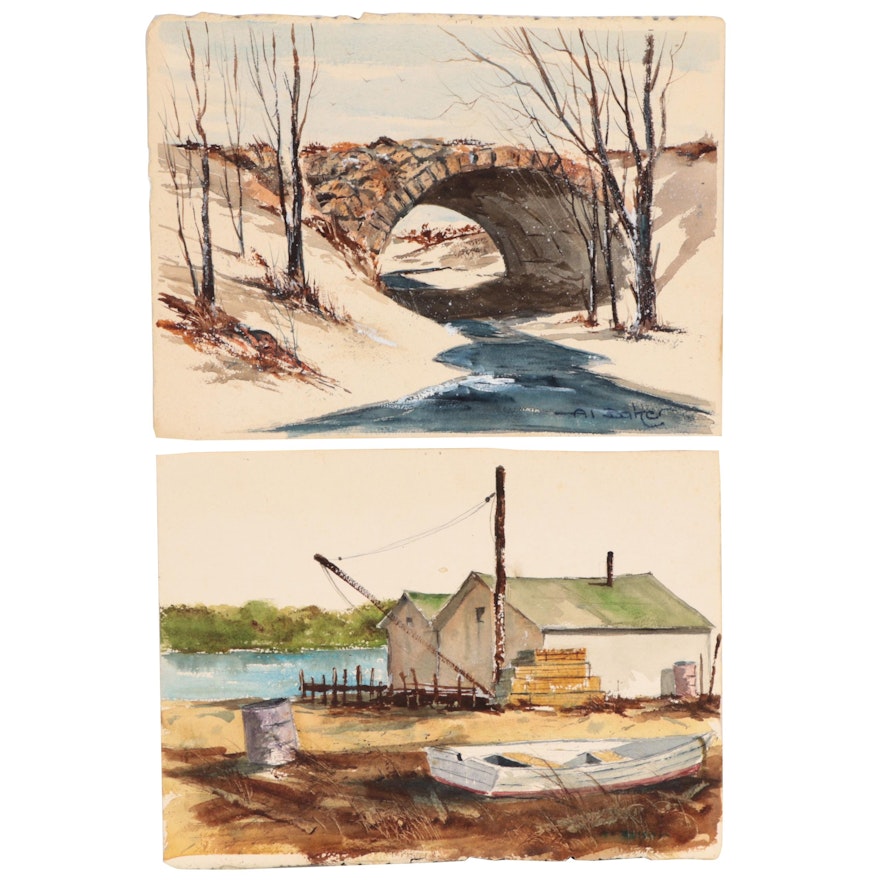 Watercolor and Gouache Landscapes