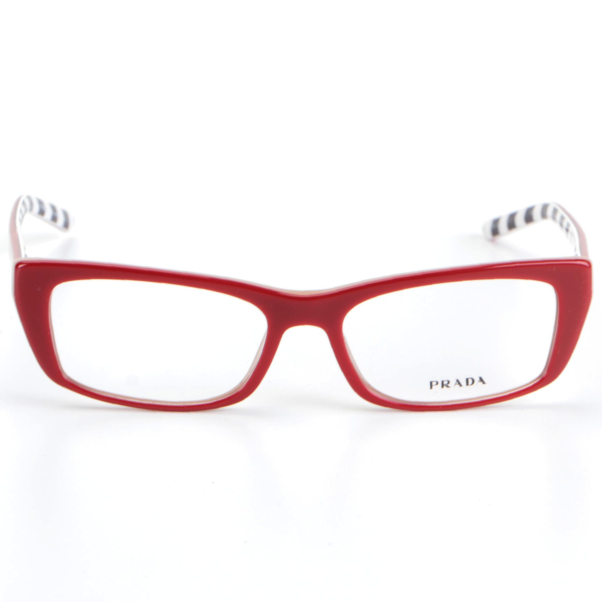 Prada VPR 10X Red Eyeglasses with Case and Box