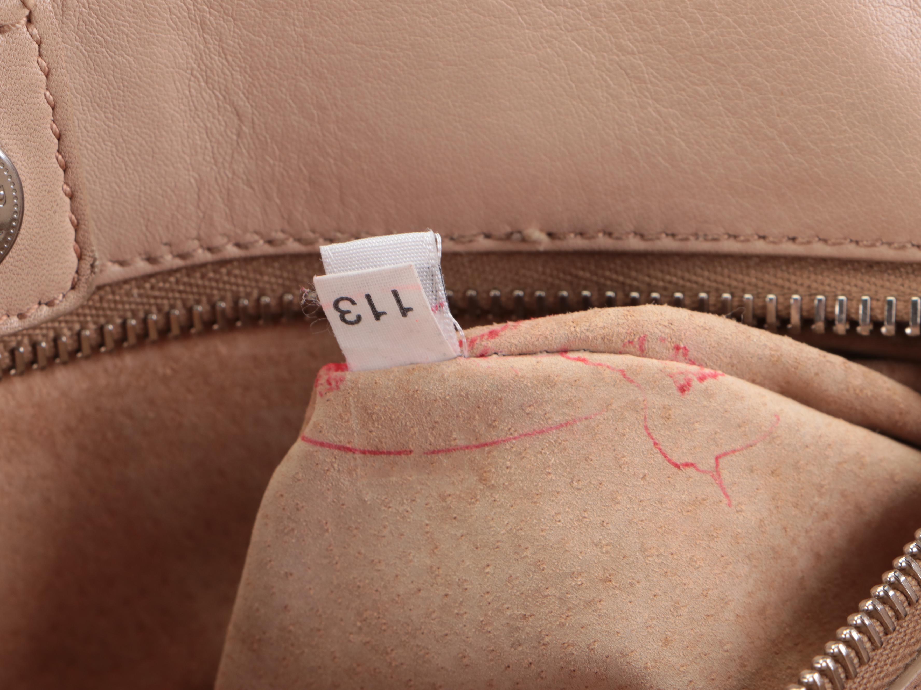 Prada Beige Leather Two-Way Tote Bag