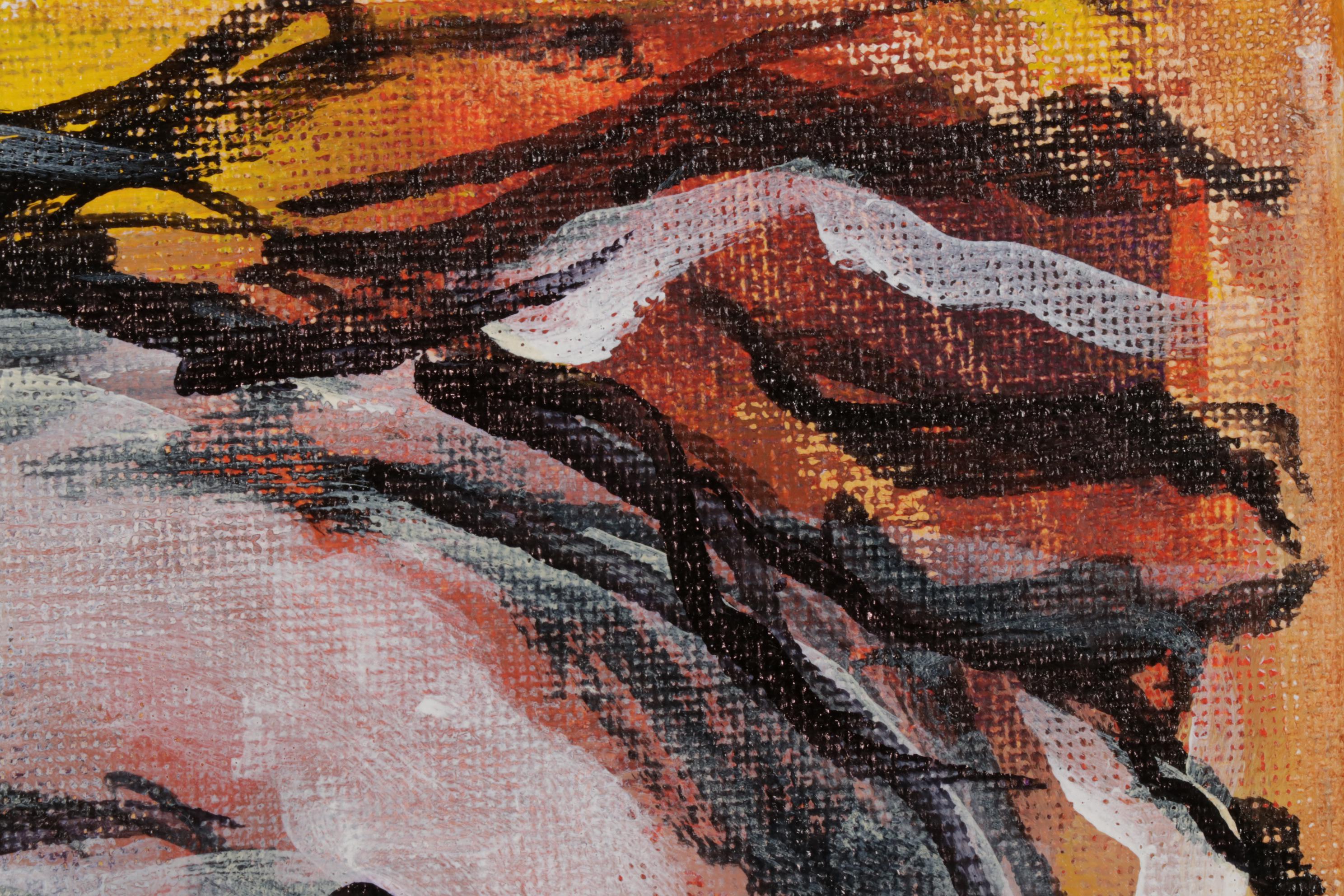 Patricia Pillitteri Folk Art Equine Portrait Acrylic Paintings, 21st Century