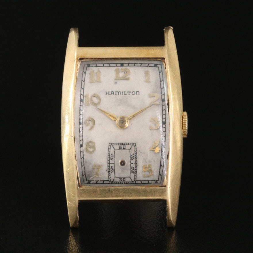 Vintage 14K Hamilton Stem Wind Wristwatch