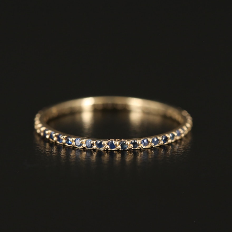 14K Sapphire Eternity Band