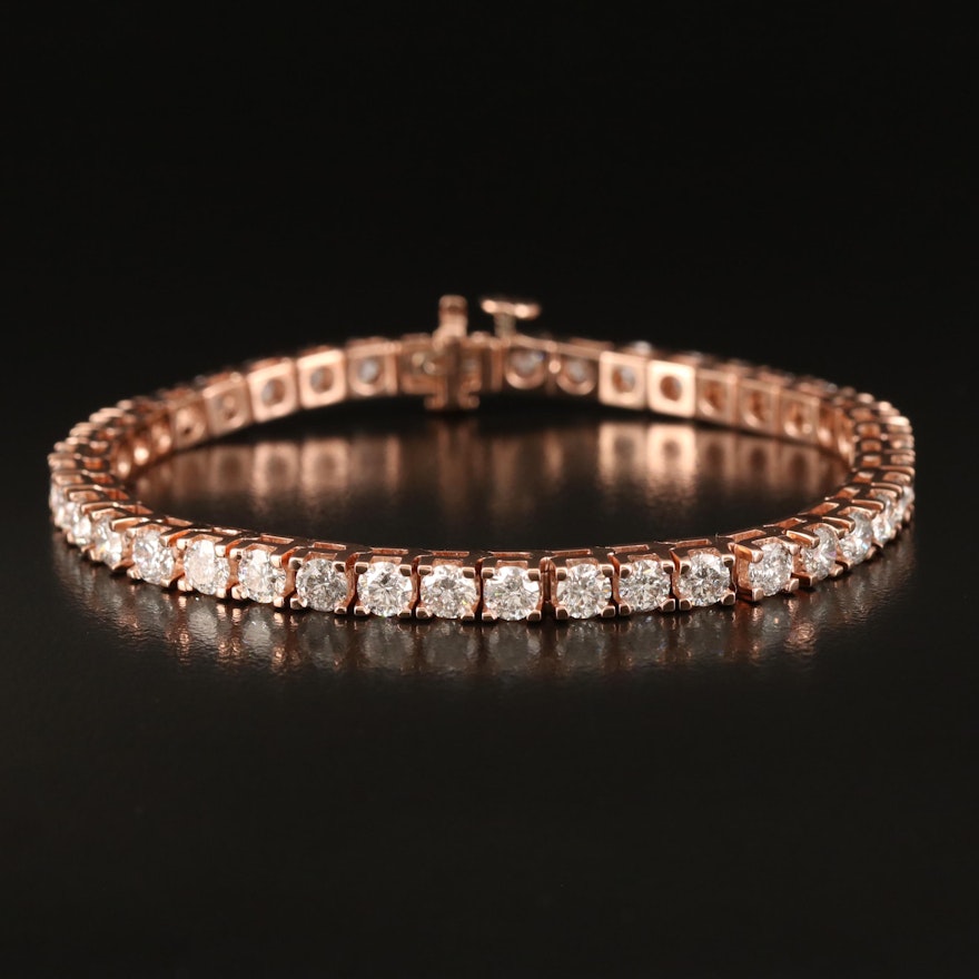 14K 7.46 CTW Diamond Tennis Bracelet