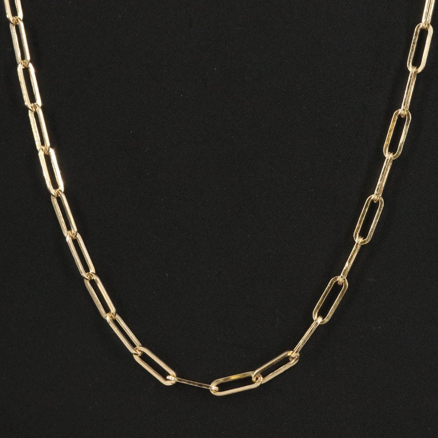 EFFY 14K Elongated Cable Chain Necklace