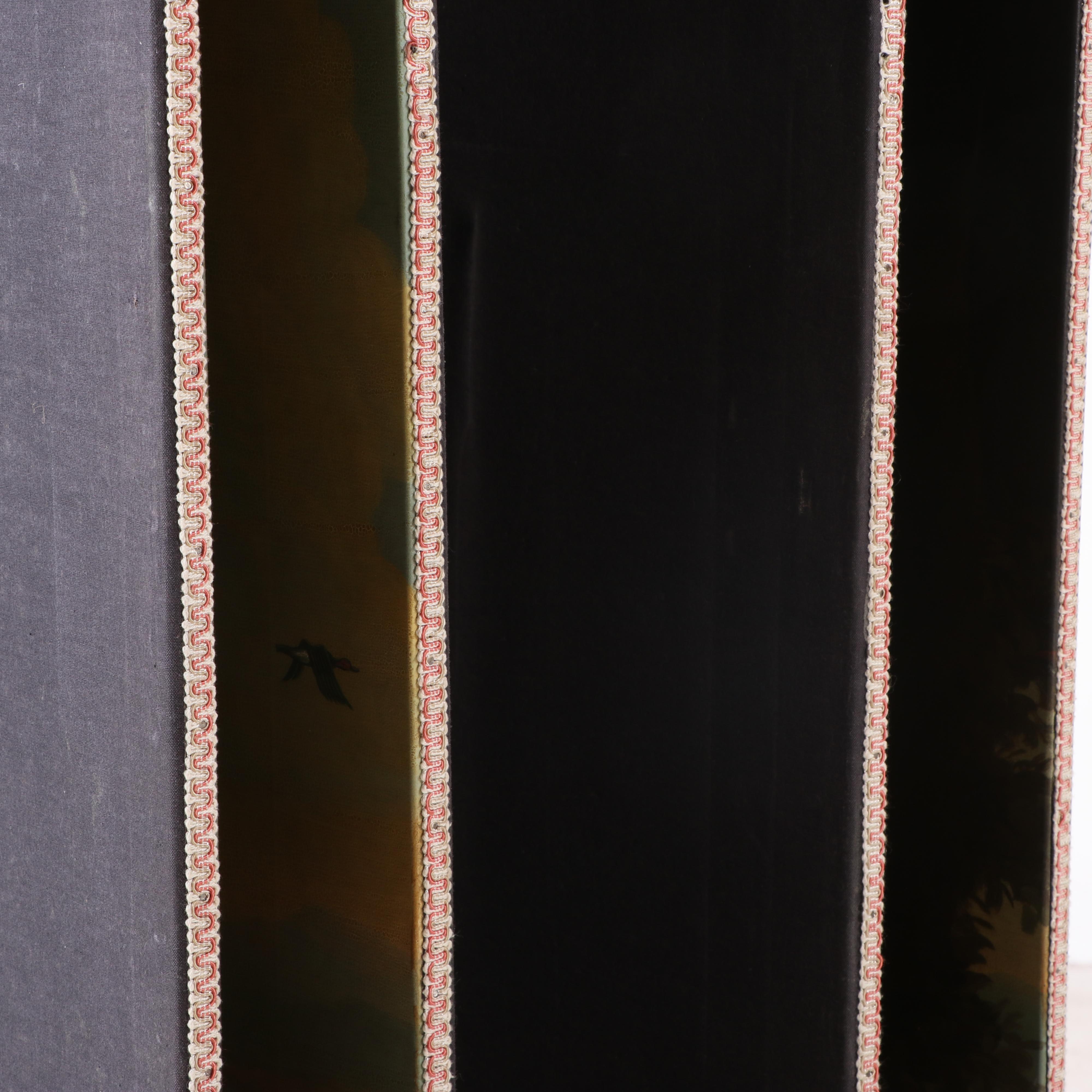 Pair of Two-Panel Hand-Painted Room Divider Screens with Landscape Motif