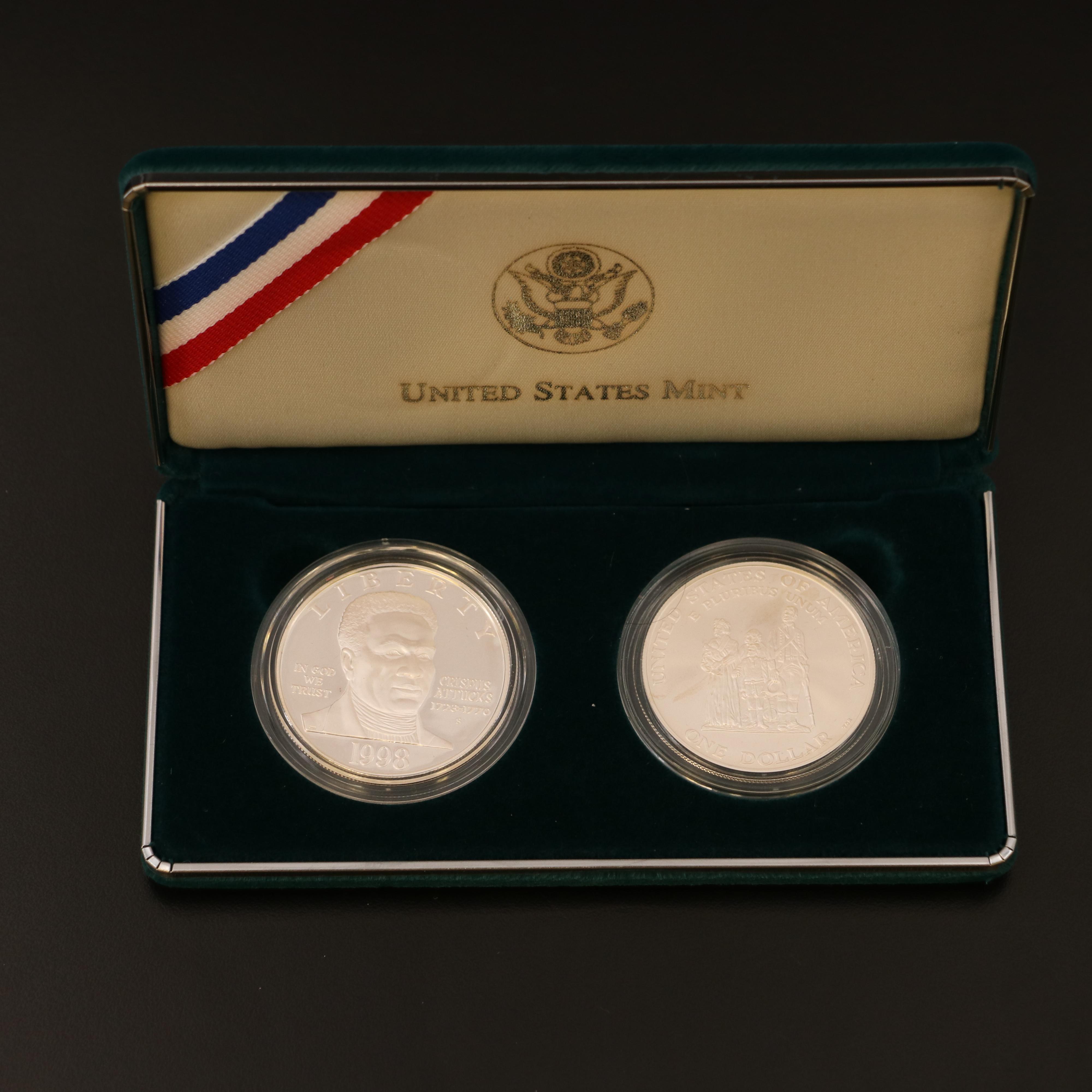 1998 Black Revolutionary War Patriots Commemorative Coin Set