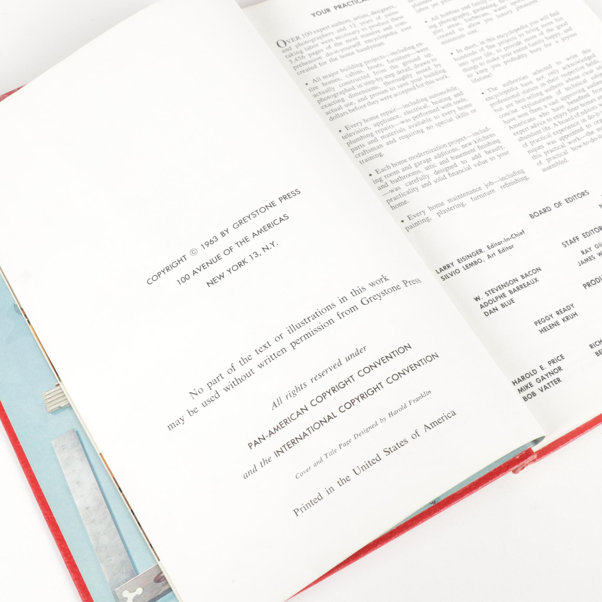 "The Practical Handyman's Encyclopedia" Vol. I-XVIII by Grey Stone Press, 1963