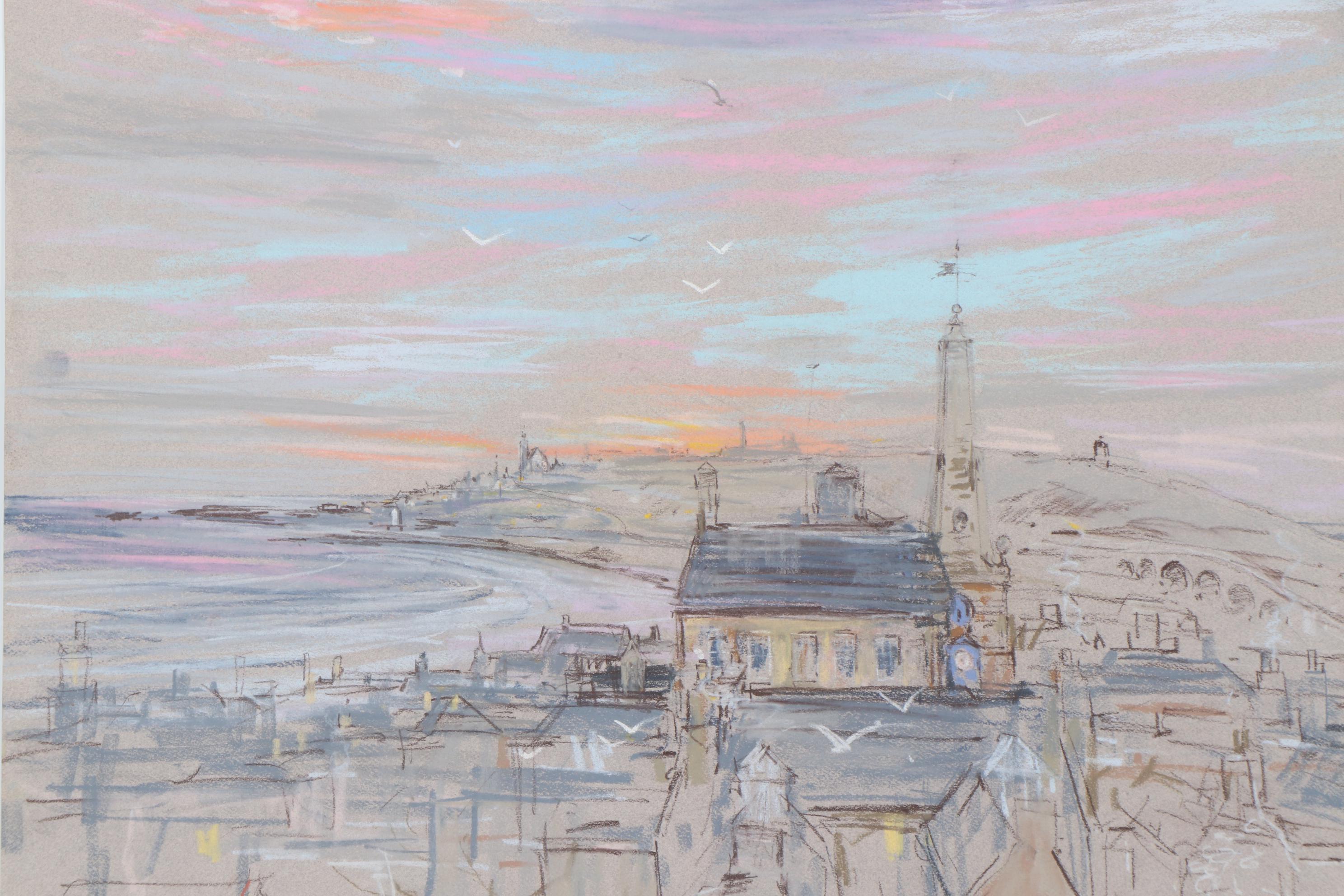 Kamil Kubik Cityscape Pastel Drawing