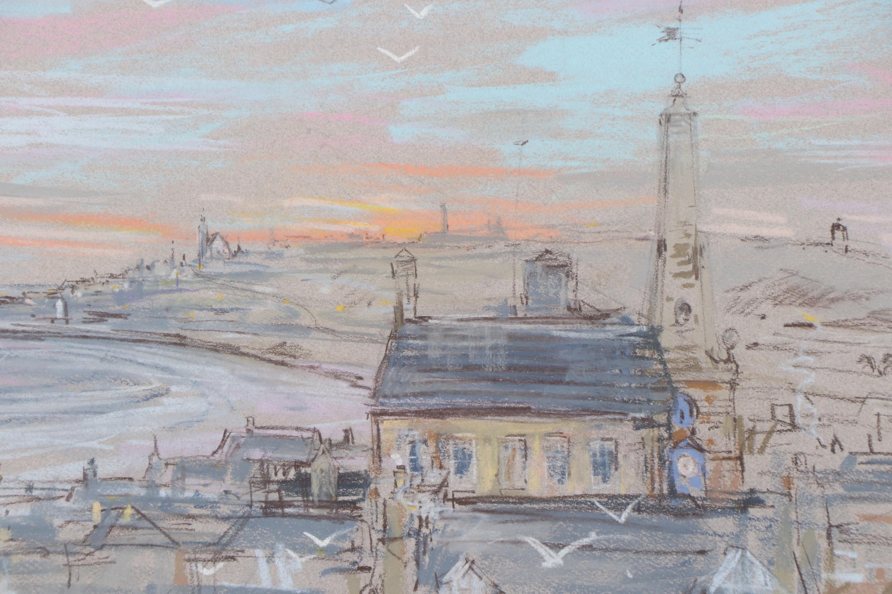 Kamil Kubik Cityscape Pastel Drawing