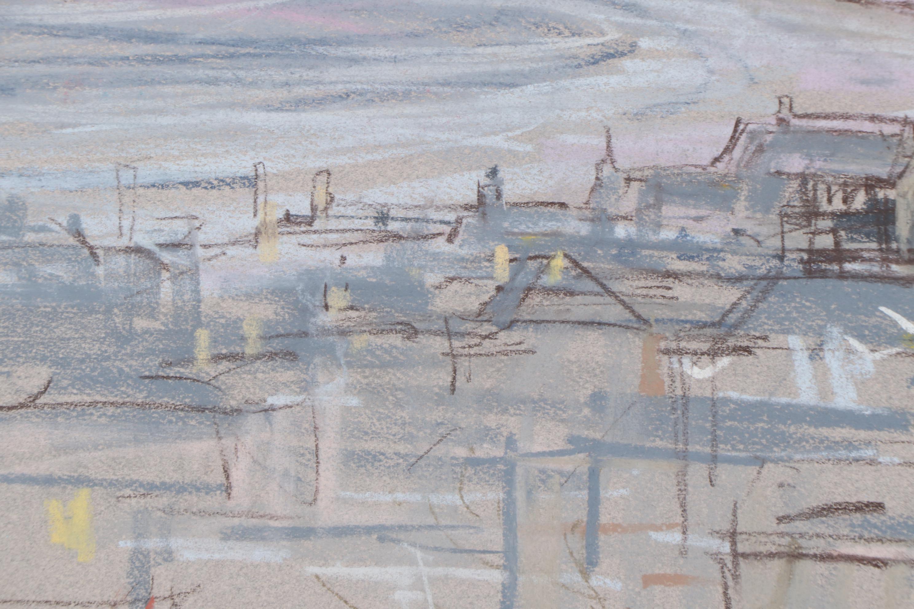 Kamil Kubik Cityscape Pastel Drawing