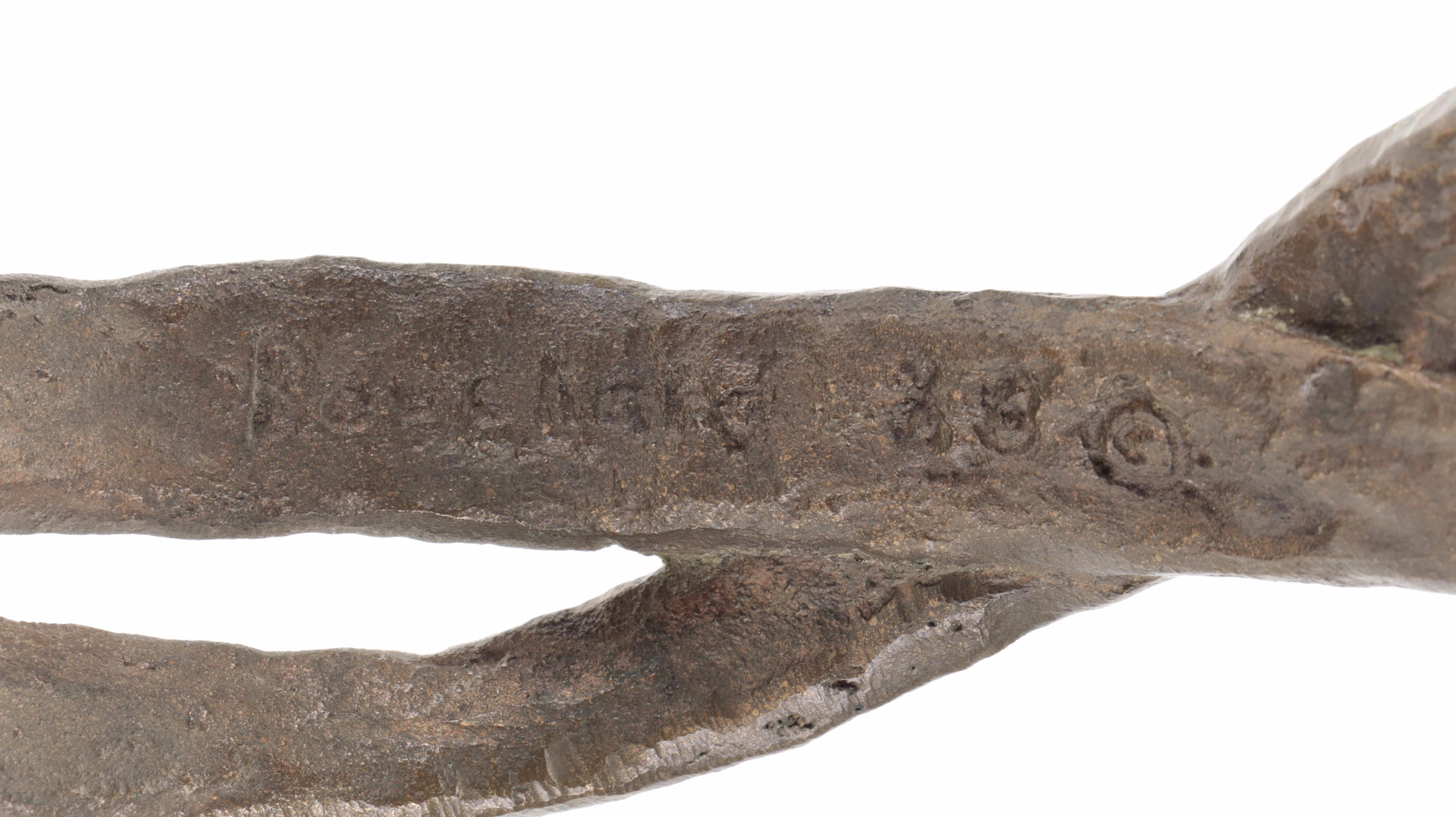 Bouchard Brutalist Figural Bronzed Sculpture, 1968