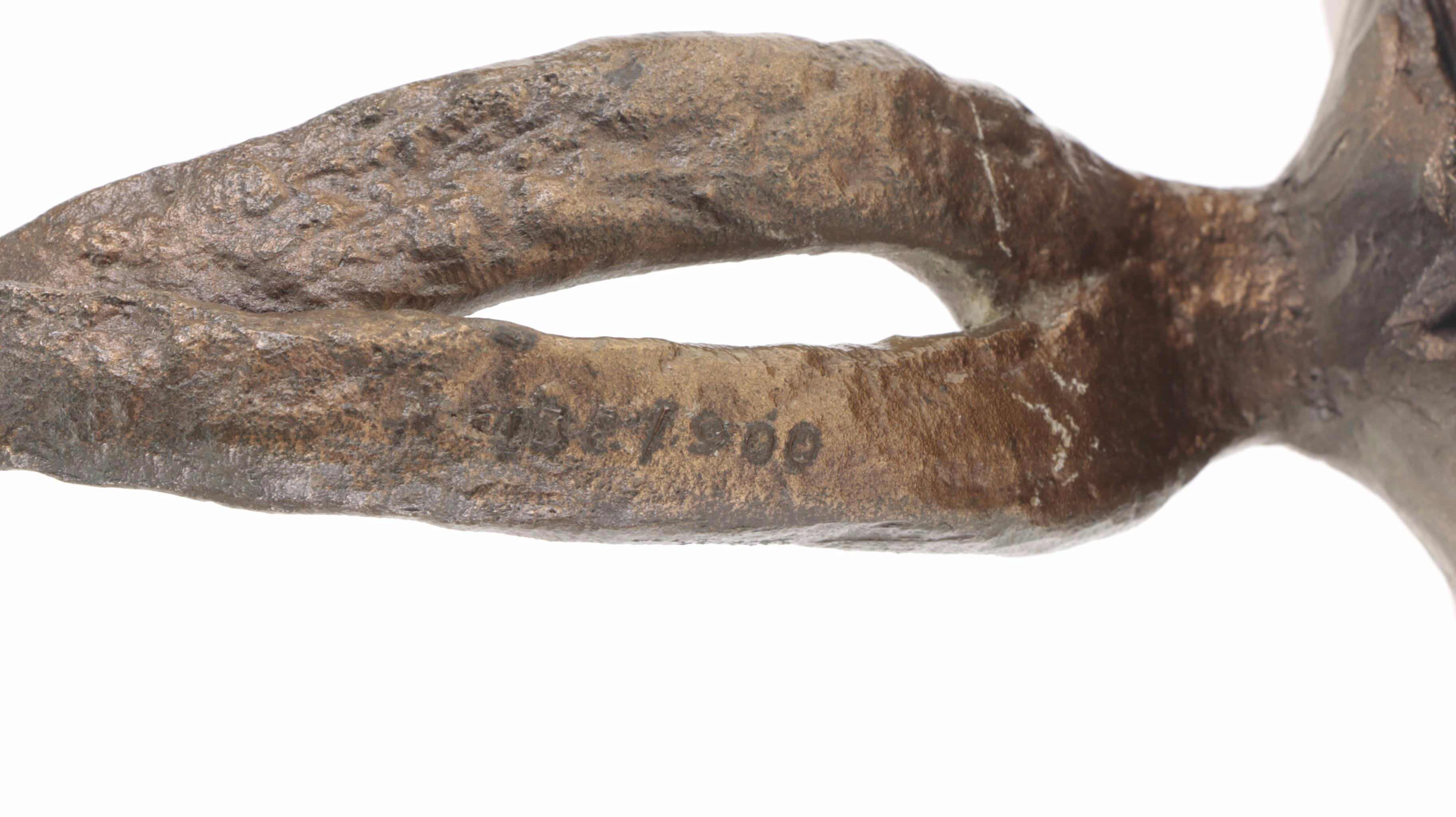 Bouchard Brutalist Figural Bronzed Sculpture, 1968