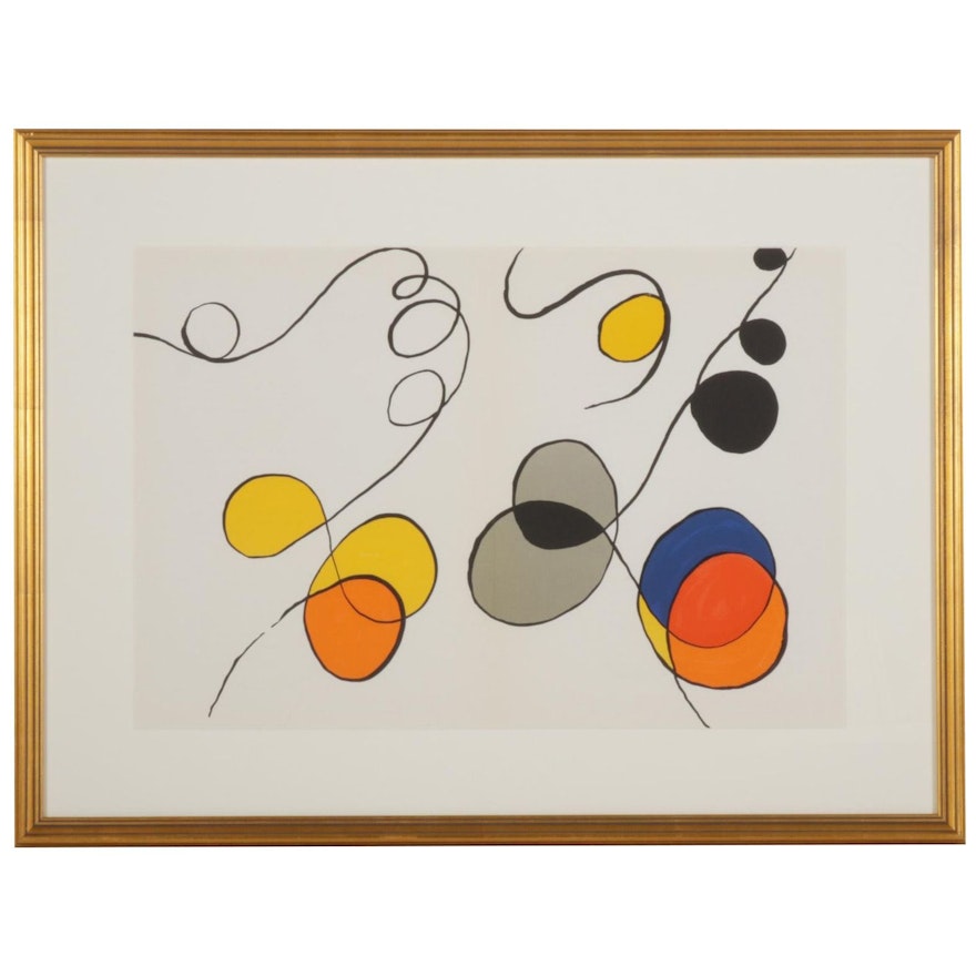 Alexander Calder Double-Page Color Lithograph for "Derrière le Miroir," 1968