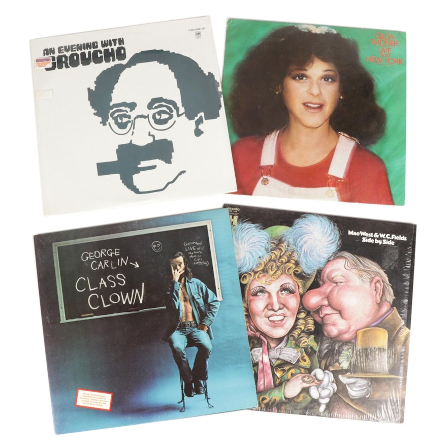Four Comedy Records Featuring Gilda Radner and Groucho Marx