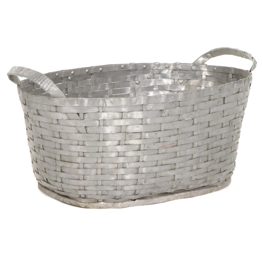 Large Aluminum Woven Basket