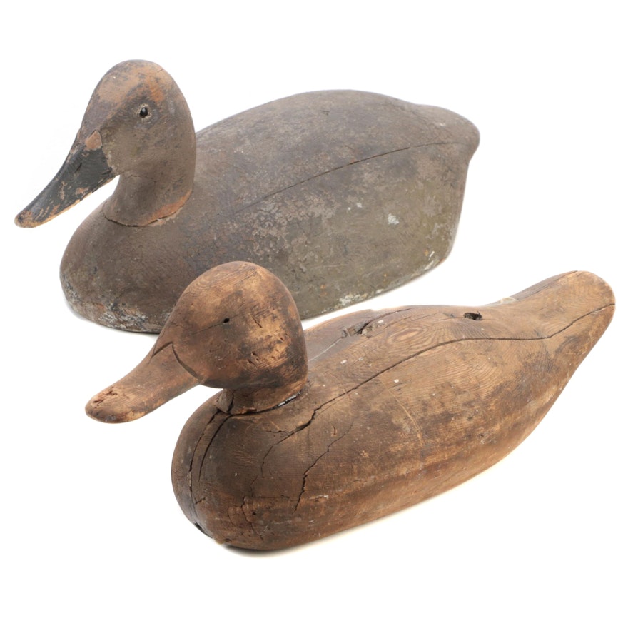 Hand-Carved Wooden Duck Decoys