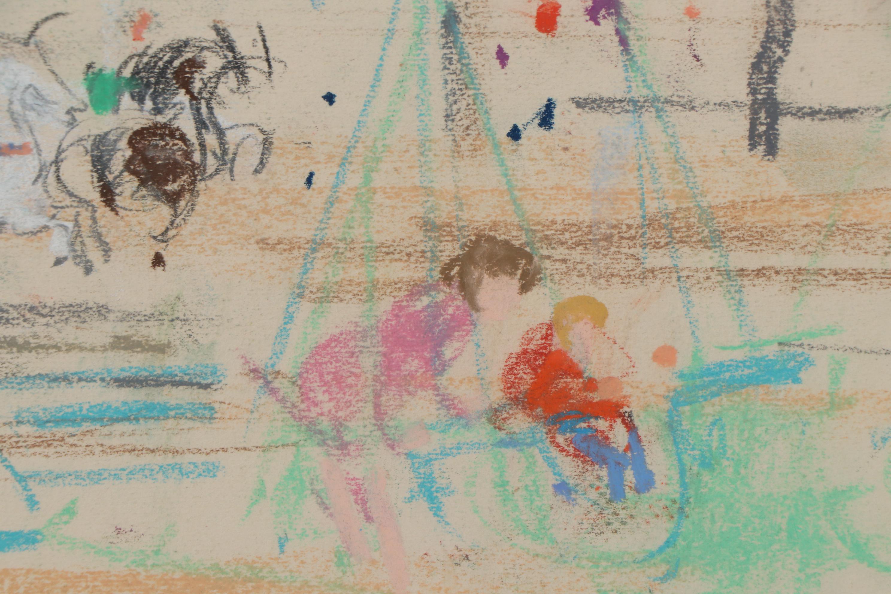 Kamil Kubik Carnival Landscape Pastel Drawing