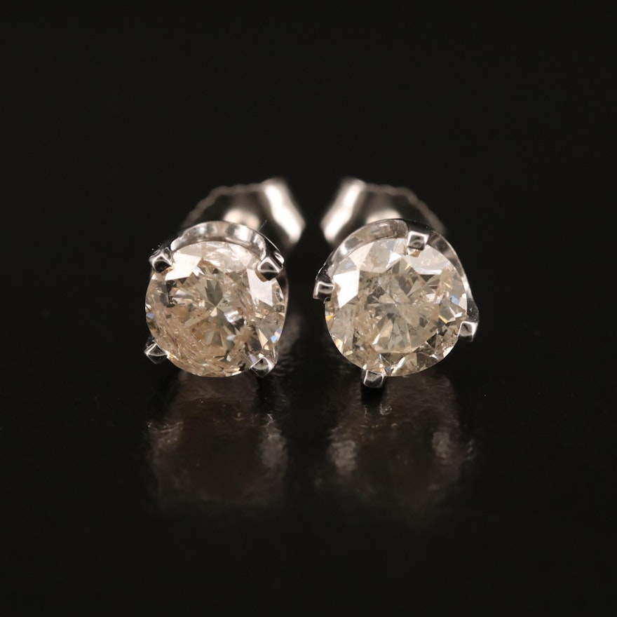14K Gold 1.60 CTW Diamond Stud Earrings