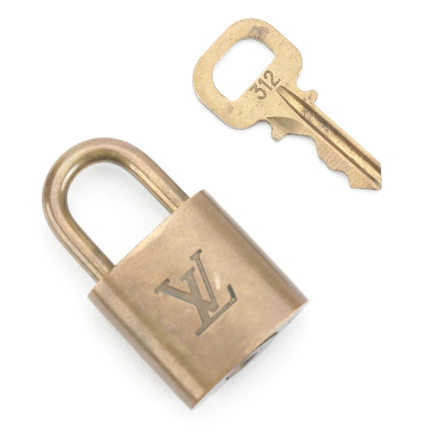 Louis Vuitton Brass Padlock and Key