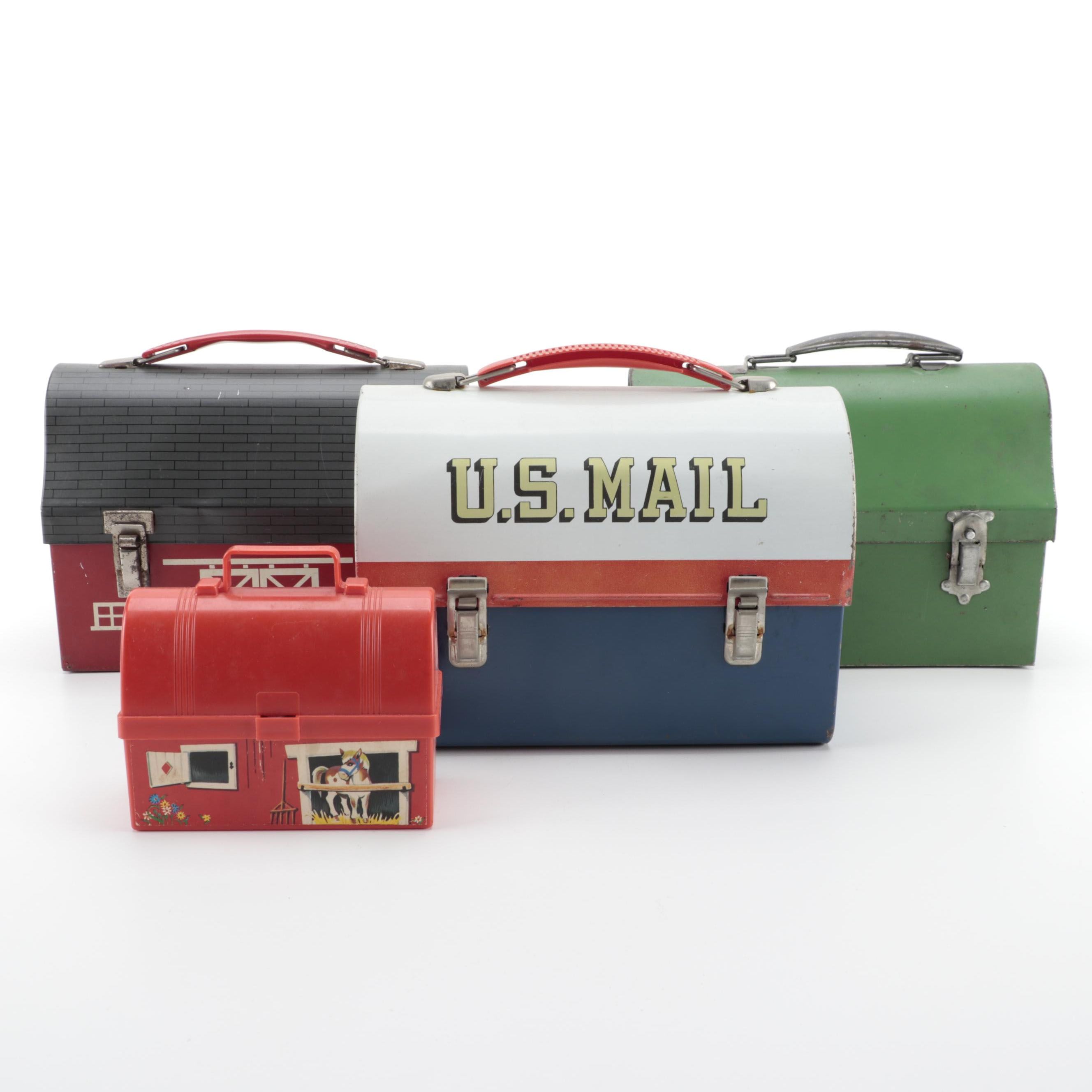 Aladdin U.S. Mail Lunchbox and Thermos with Assorted Lunchboxes