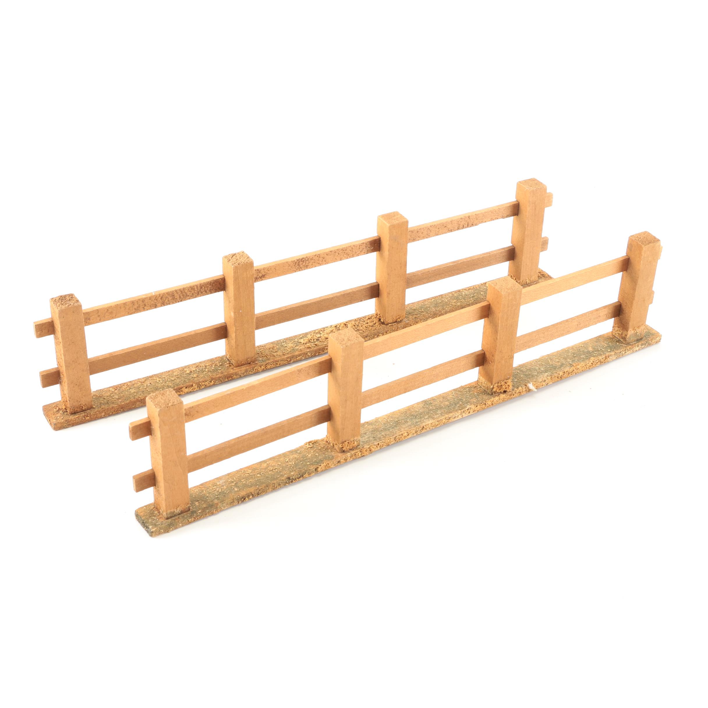 German Made Ceramic Nativity Scene Figurines with Wooden Barn