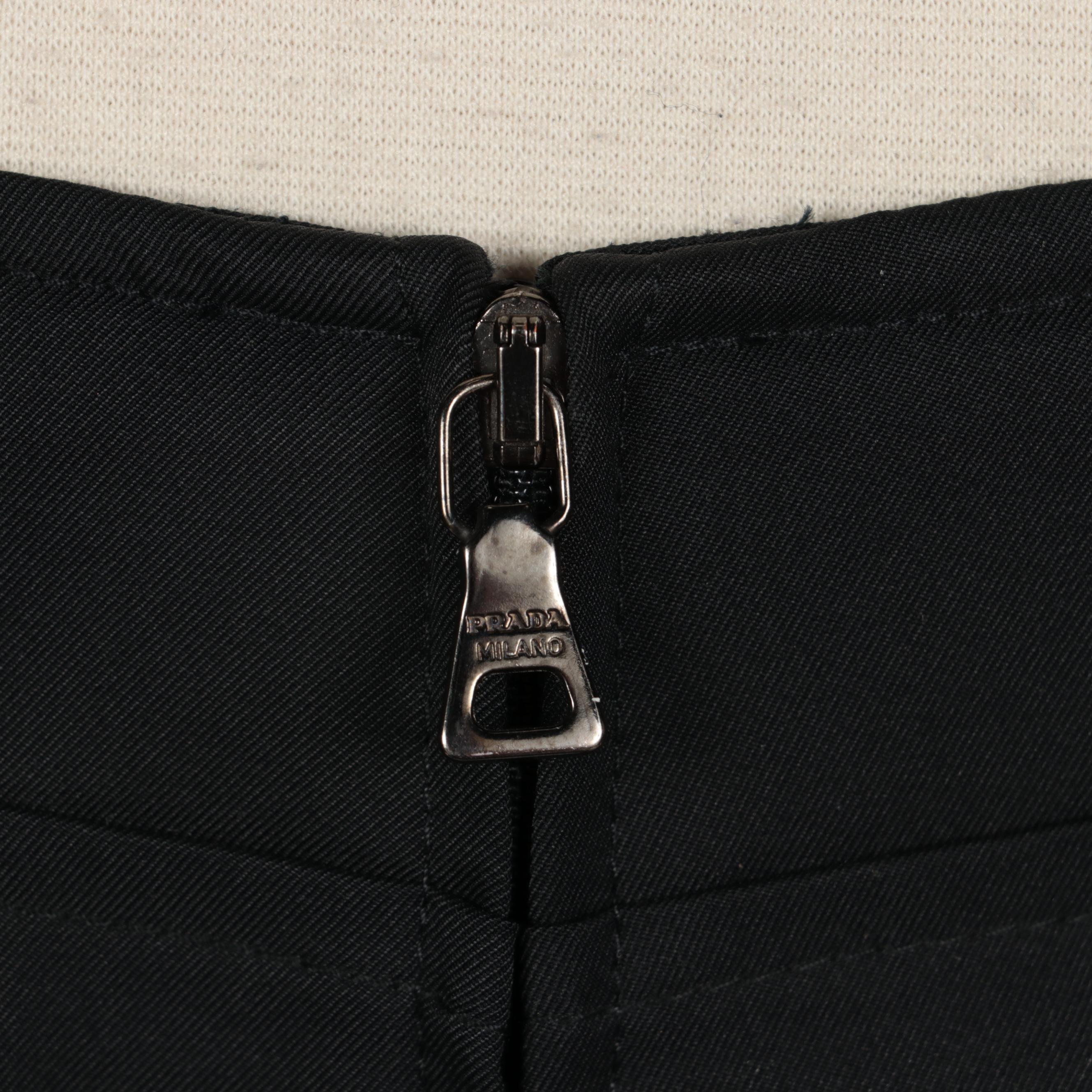 Prada Sport Line Black Pencil Skirt with Teflon Protector Finish