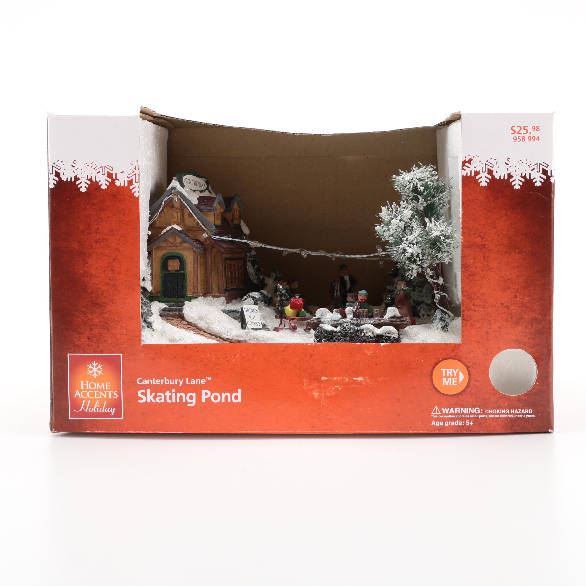 Home Accents Holiday "Canterbury Lane Skating Pond" and Other Christmas Decor